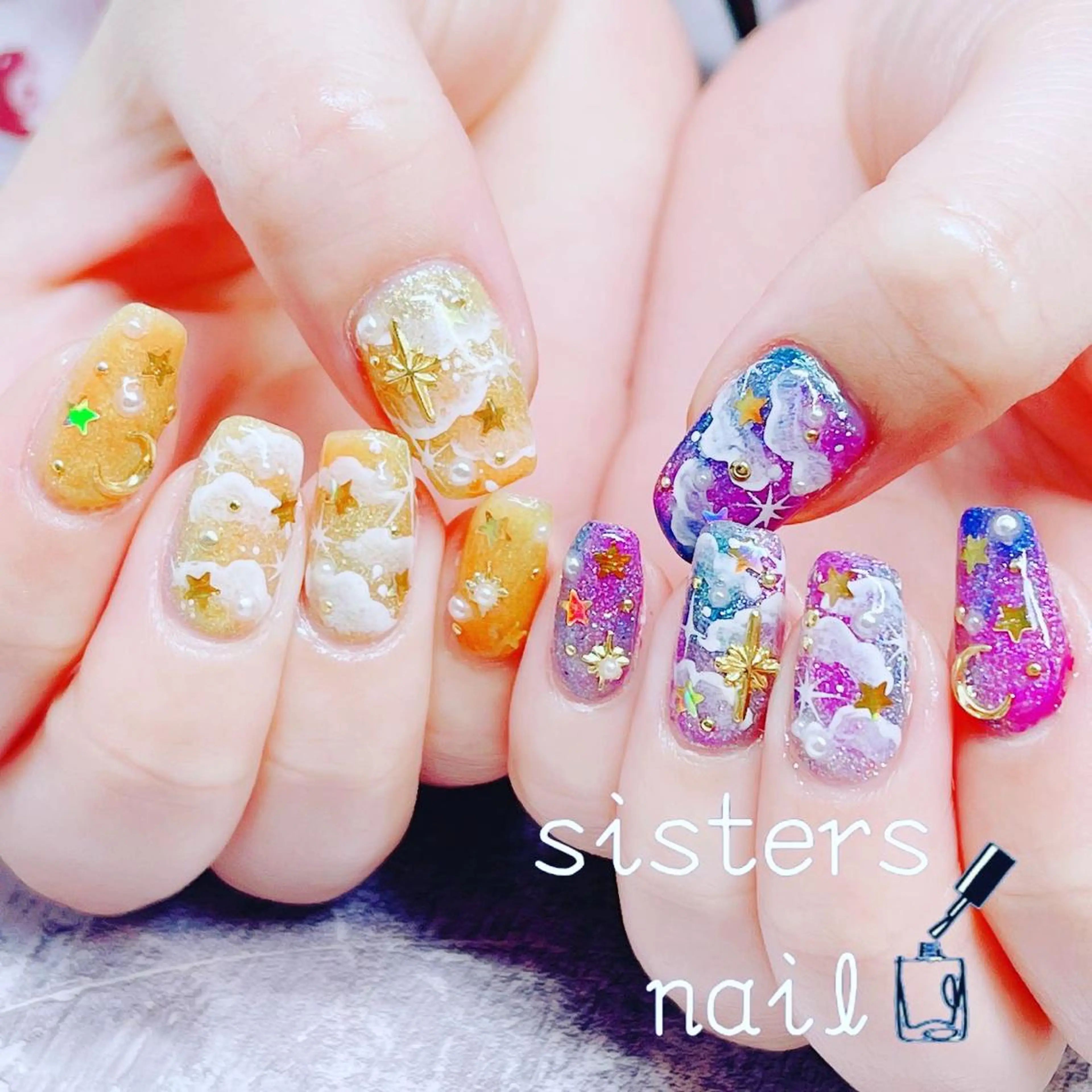 ネイル アートネイル キラキラネイル ラメ(グリッター) オフィスネイル 春ネイル ハンドネイル ハンドケア sisters nail.fのネイルデザイン