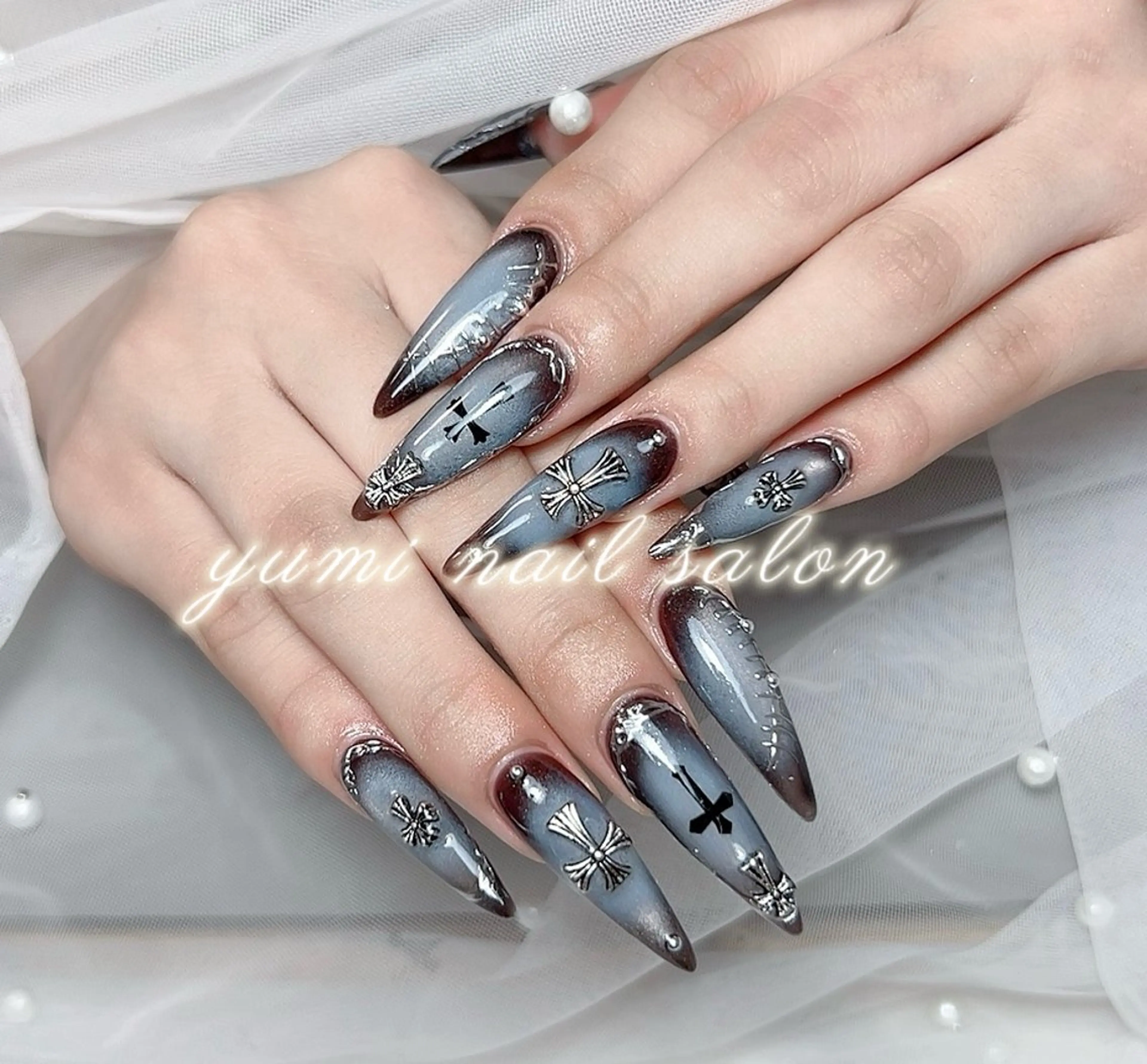 🎀チップ長さ出し🎀持ち込み10本デザイン(パーツ付け放題)16980➜13980の写真