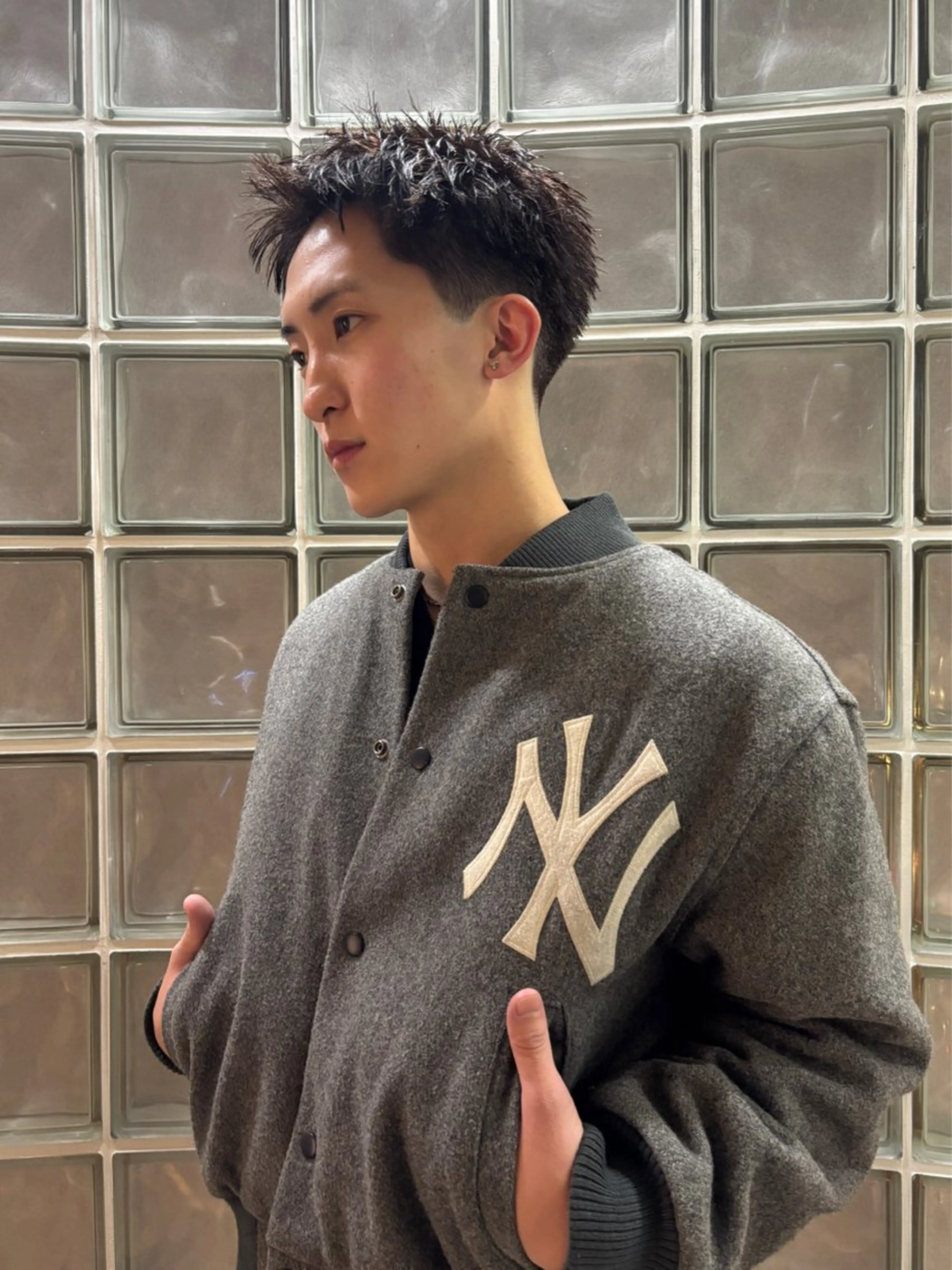 パーマ メンズ スパイキーショート 刈り上げ カット パーマ 松村明門/メンズ カット/メンズパーマのヘアスタイル