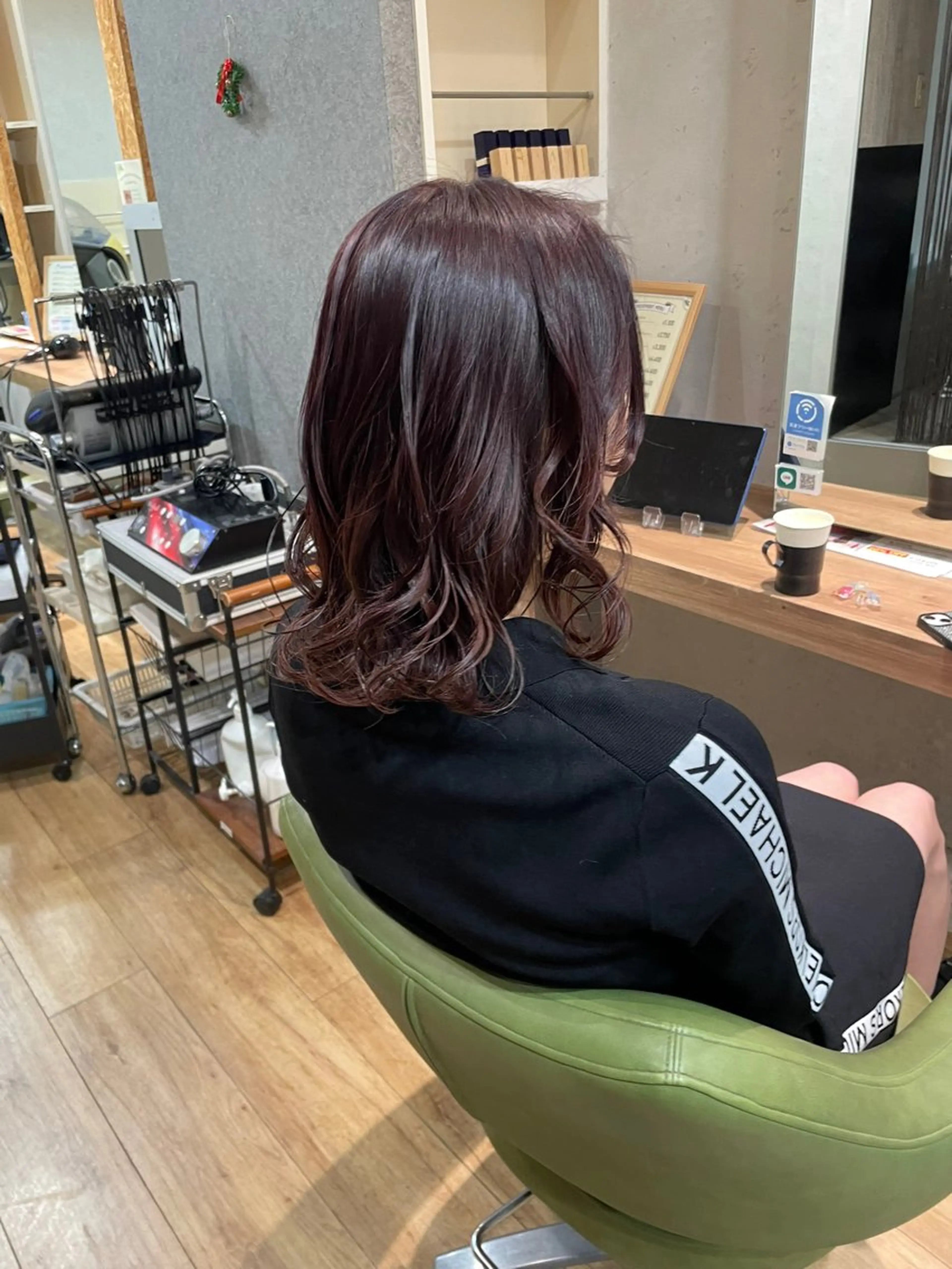 ミディアム カラー ボルドーカラー 髪質改善/Bloss om🌷高橋沙衣のヘアスタイル