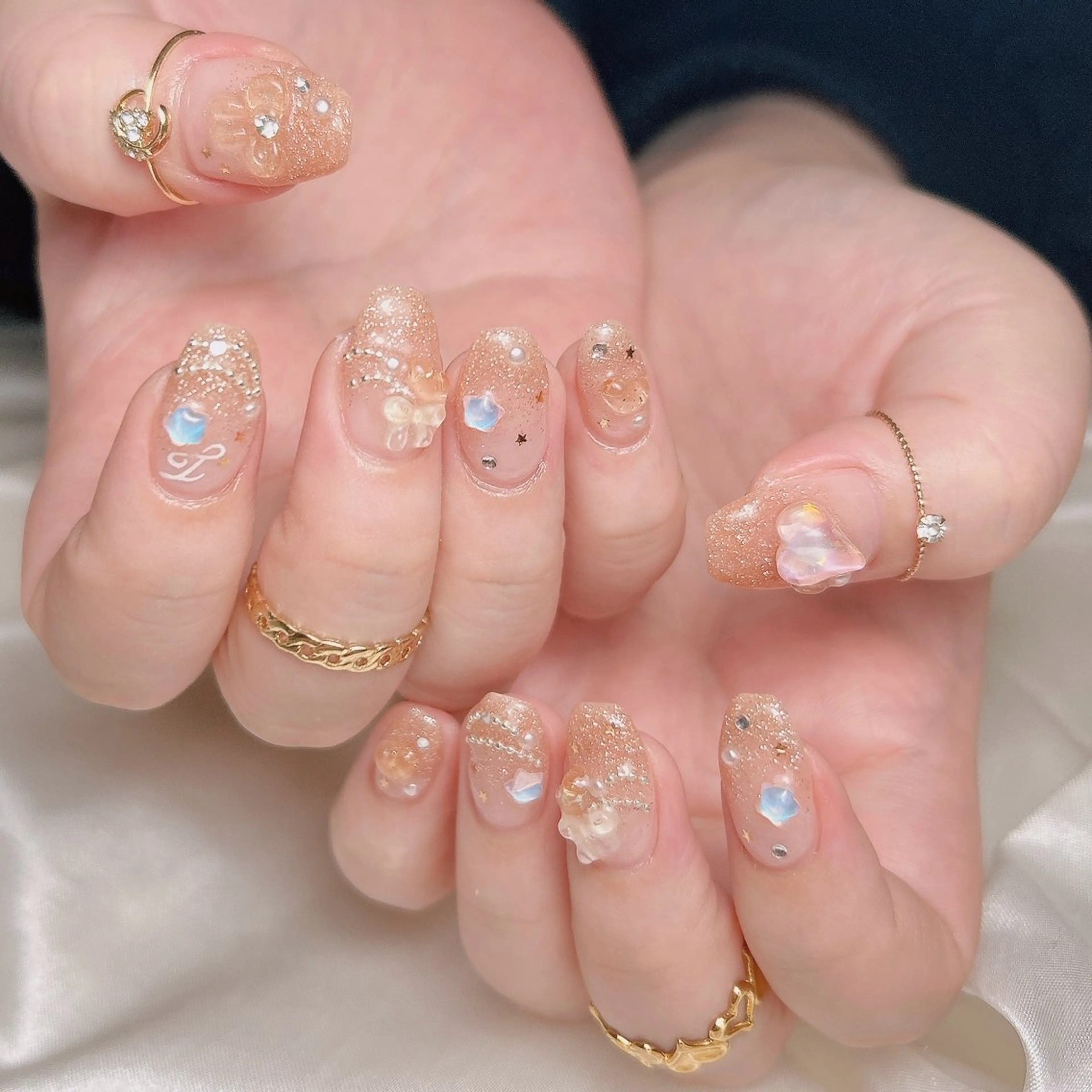 ネイル オレンジ ハンドネイル junna 金山.東別院.上前津のネイルデザイン