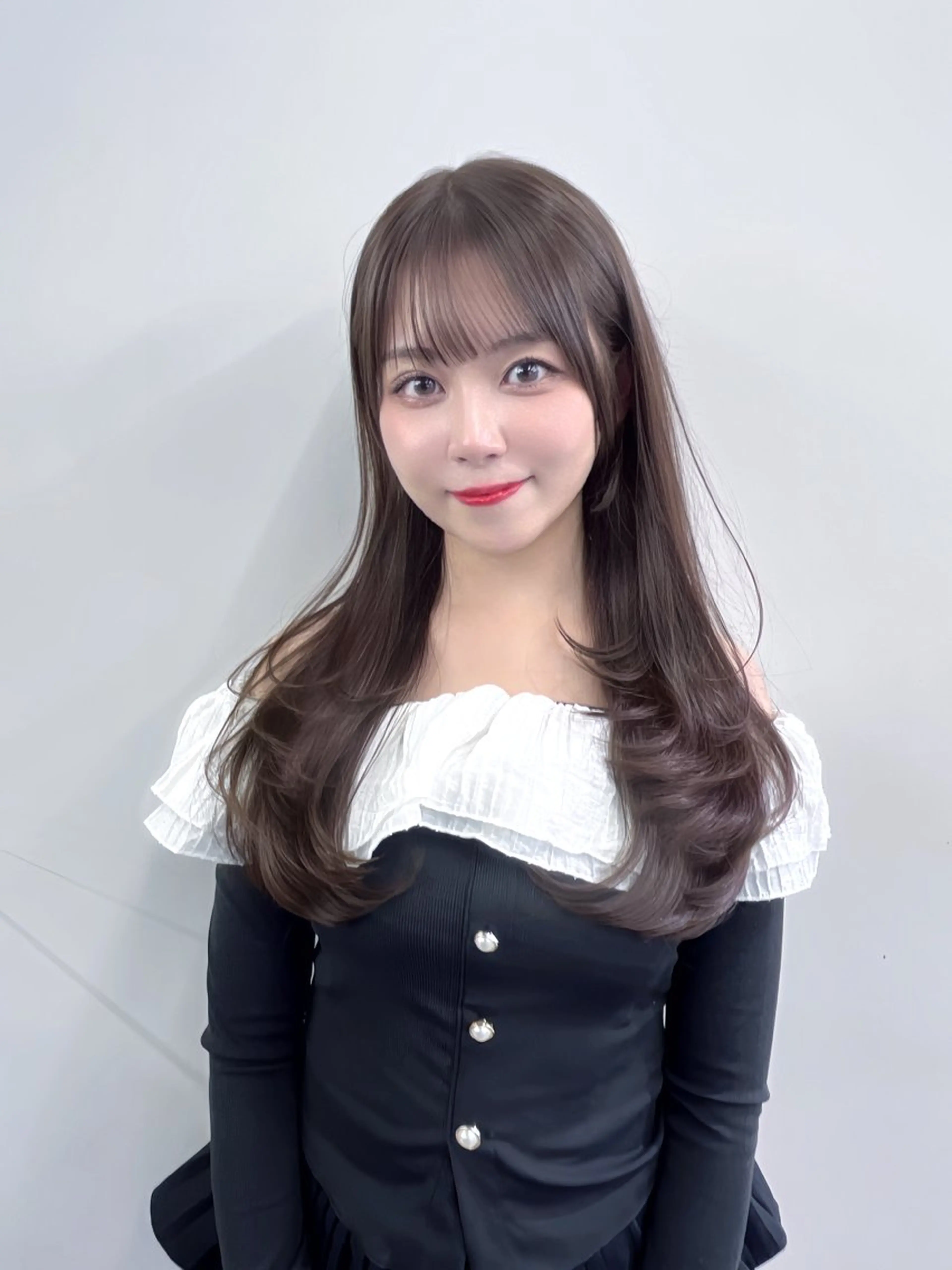 セミロング カット 縮毛矯正 韓国ヘア/髪質改善 TAKAHIROのヘアスタイル