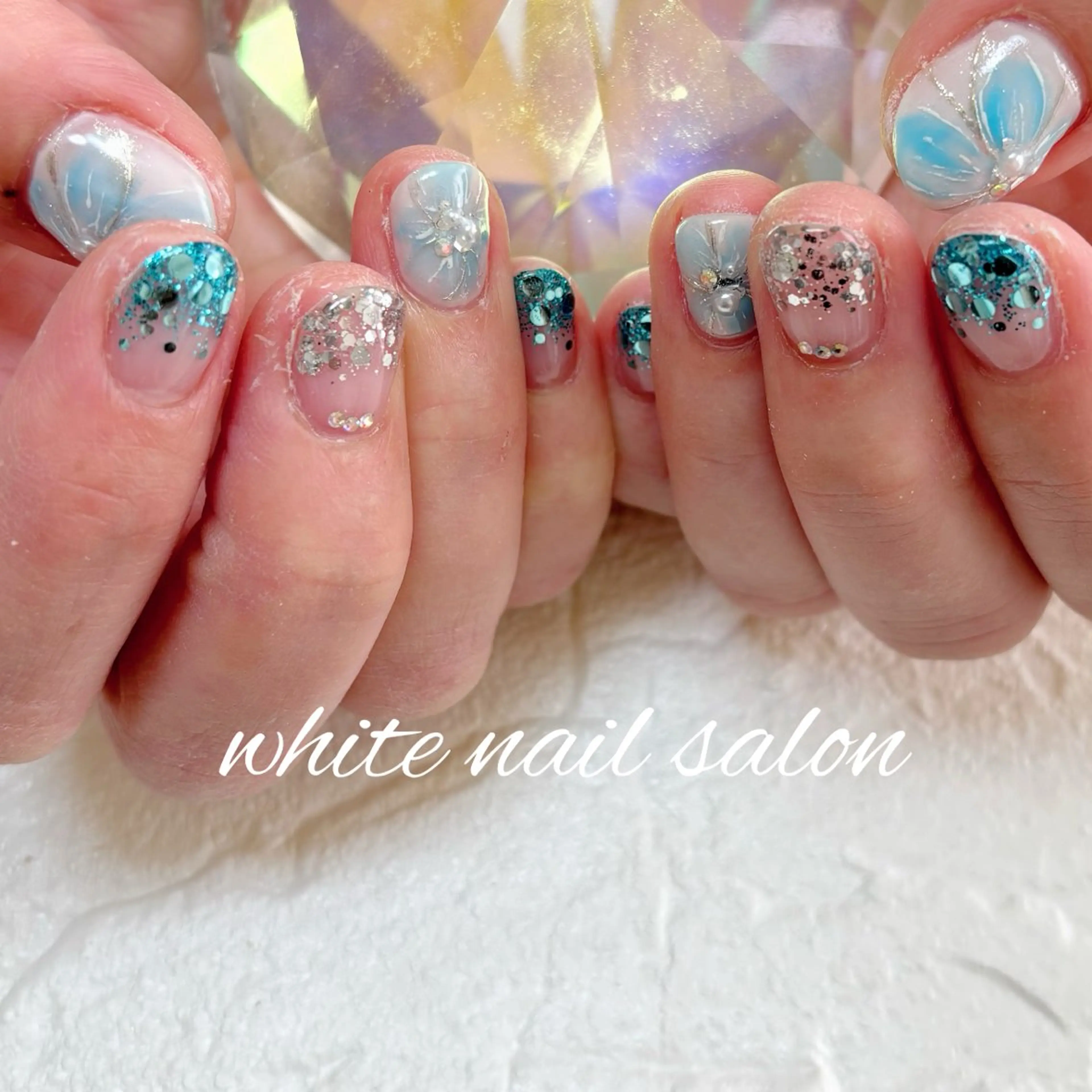 ネイル フットネイル 持ち込み ハンドネイル white nail salonのネイルデザイン
