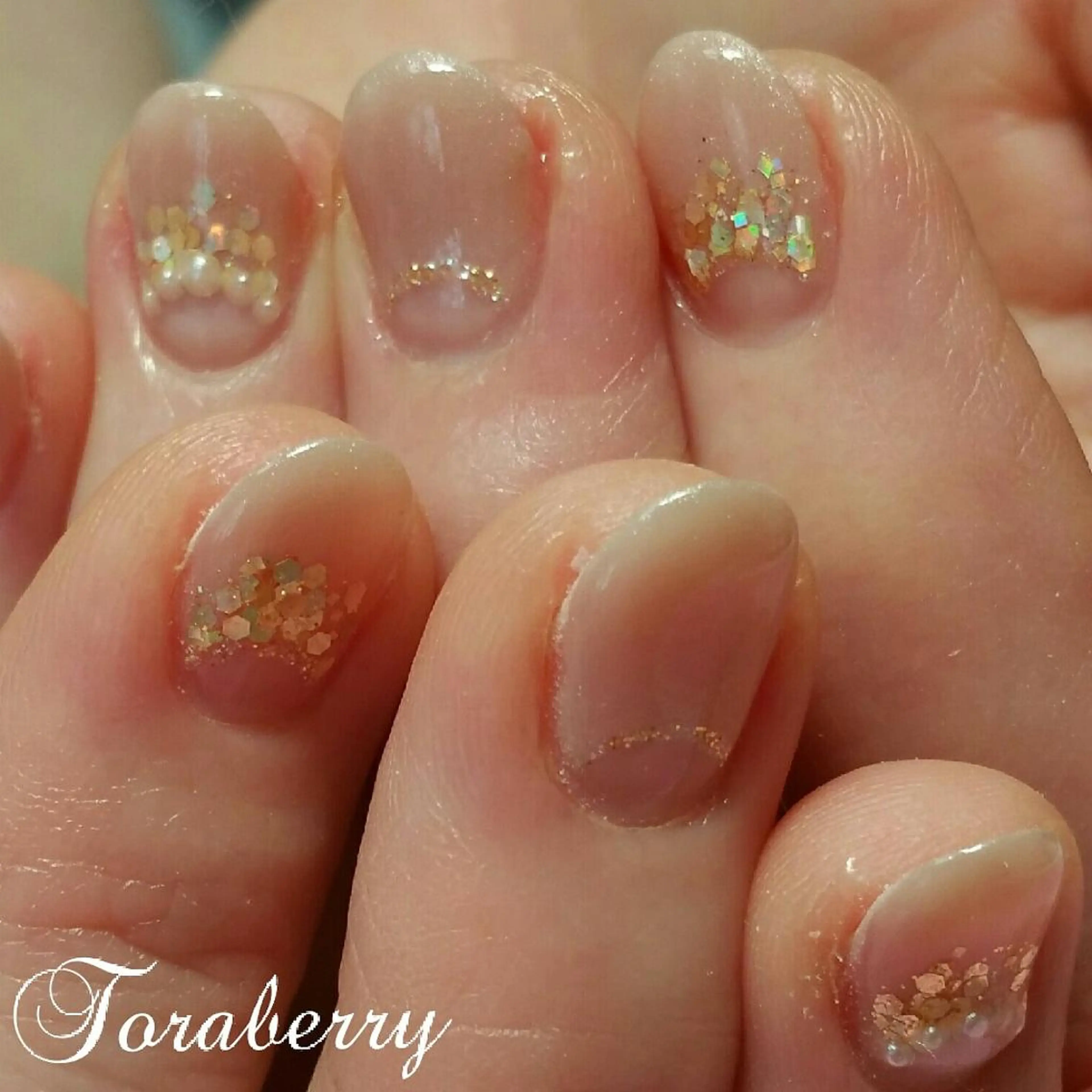 ネイル フレンチネイル 逆フレンチ ネイリスト なつみのネイルデザイン