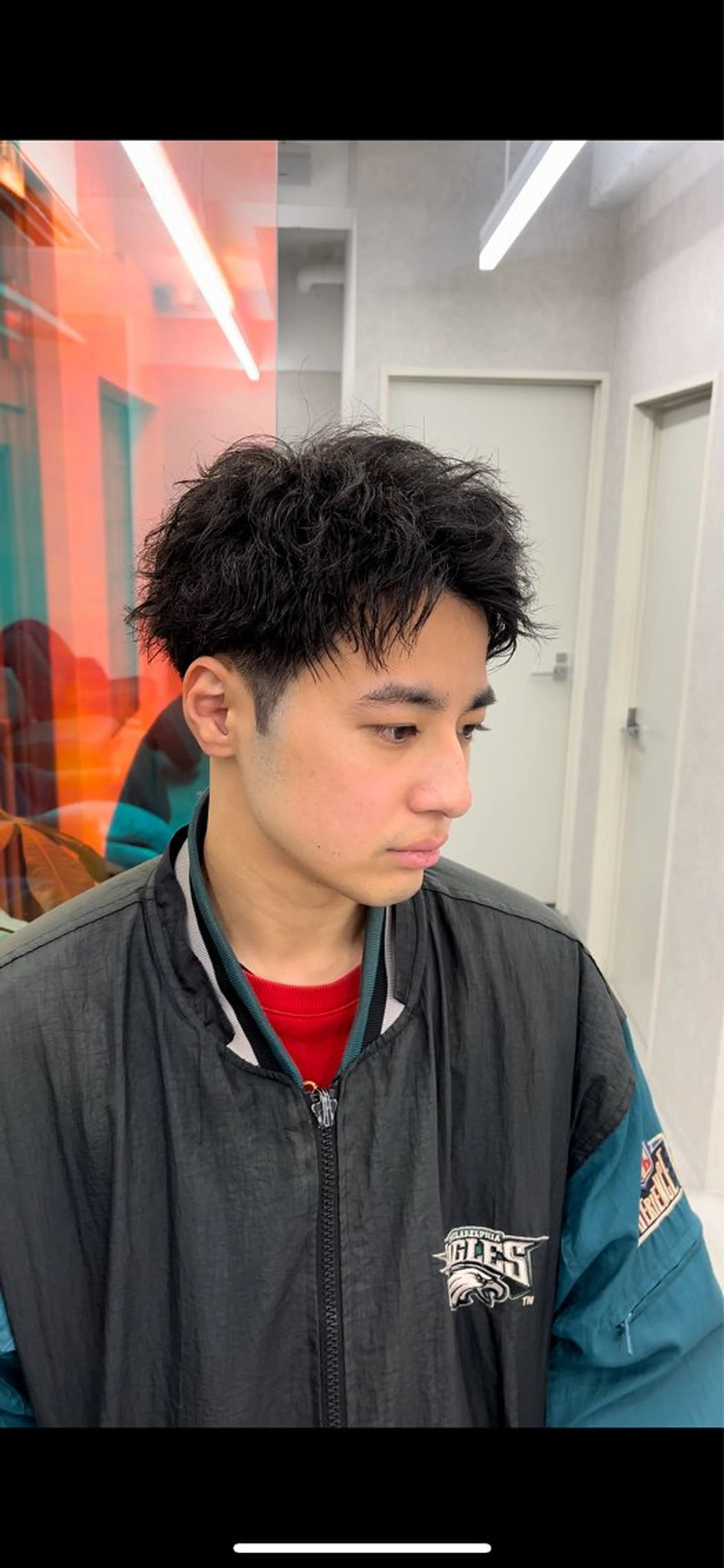 パーマ ヘアアレンジ メンズ アップバング 齊藤 大地のヘアスタイル