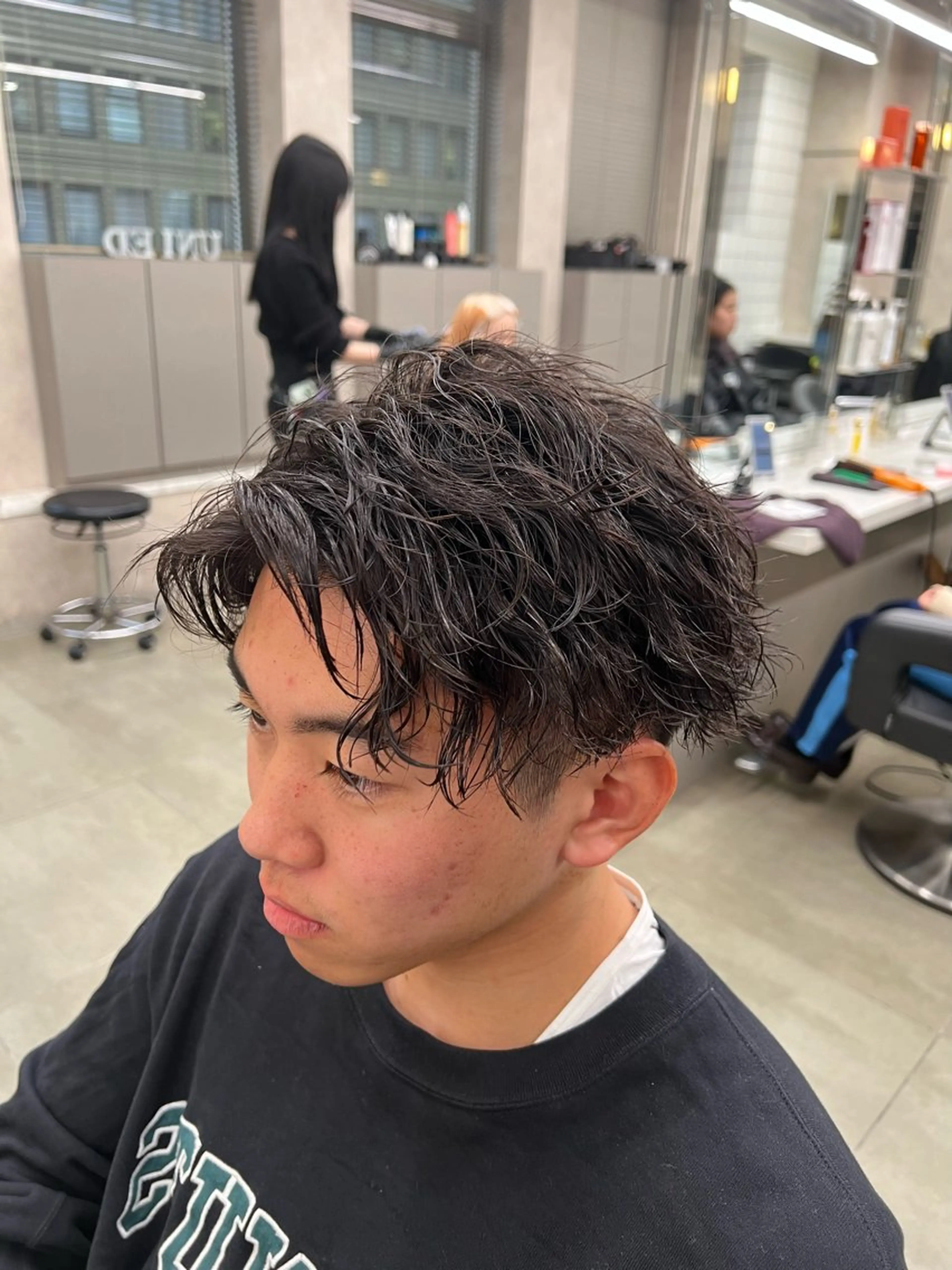 ショート カラー パーマ メンズ カット パーマ 韓国レイヤーカット /REIのヘアスタイル