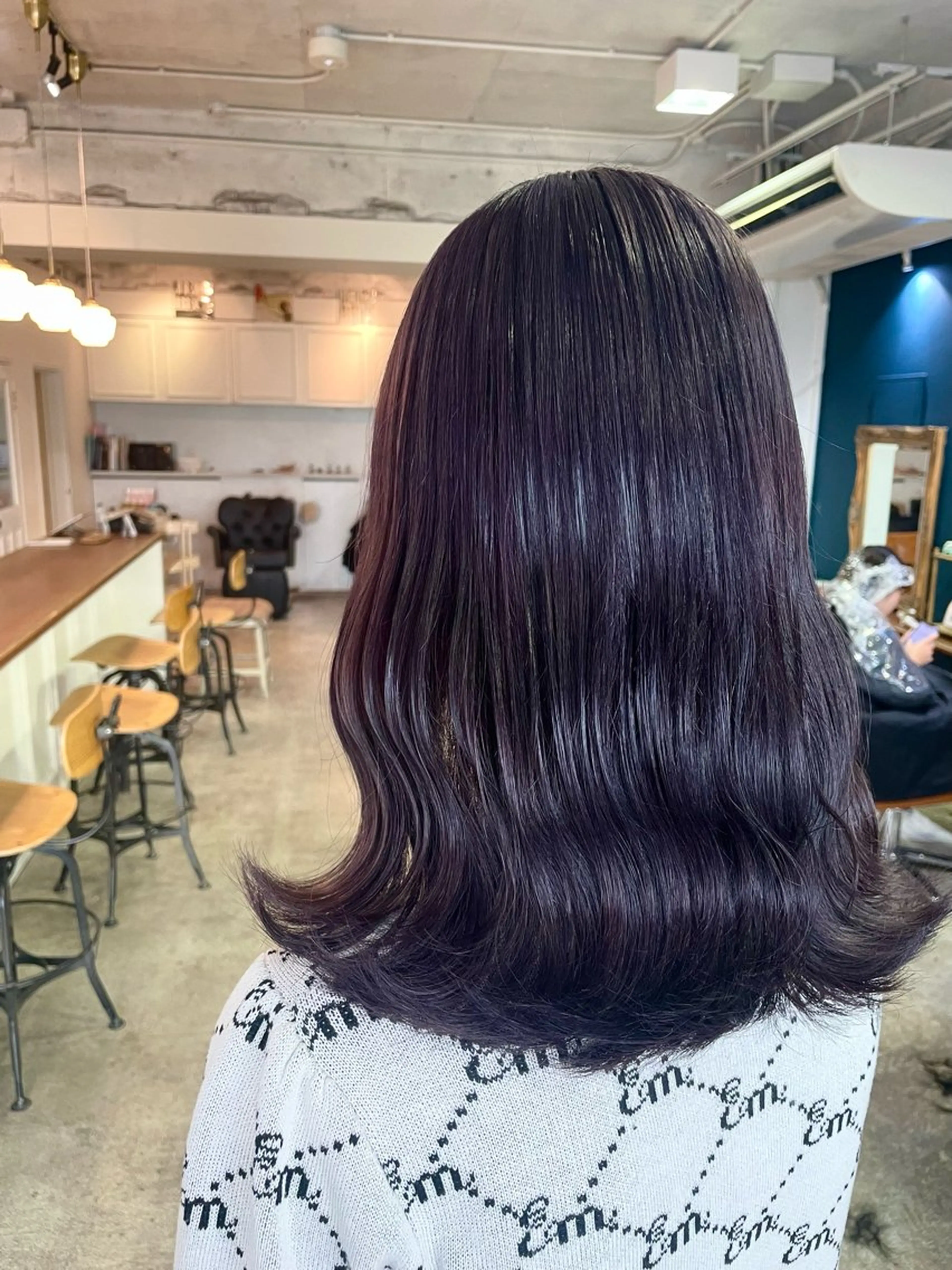 ミディアム カラー ヘアアレンジ ブリーチ ケアカラー ダブルカラー ラベンダーカラー ブリーチなしカラー 山崎 澪 レイヤーカット/大宮のヘアスタイル