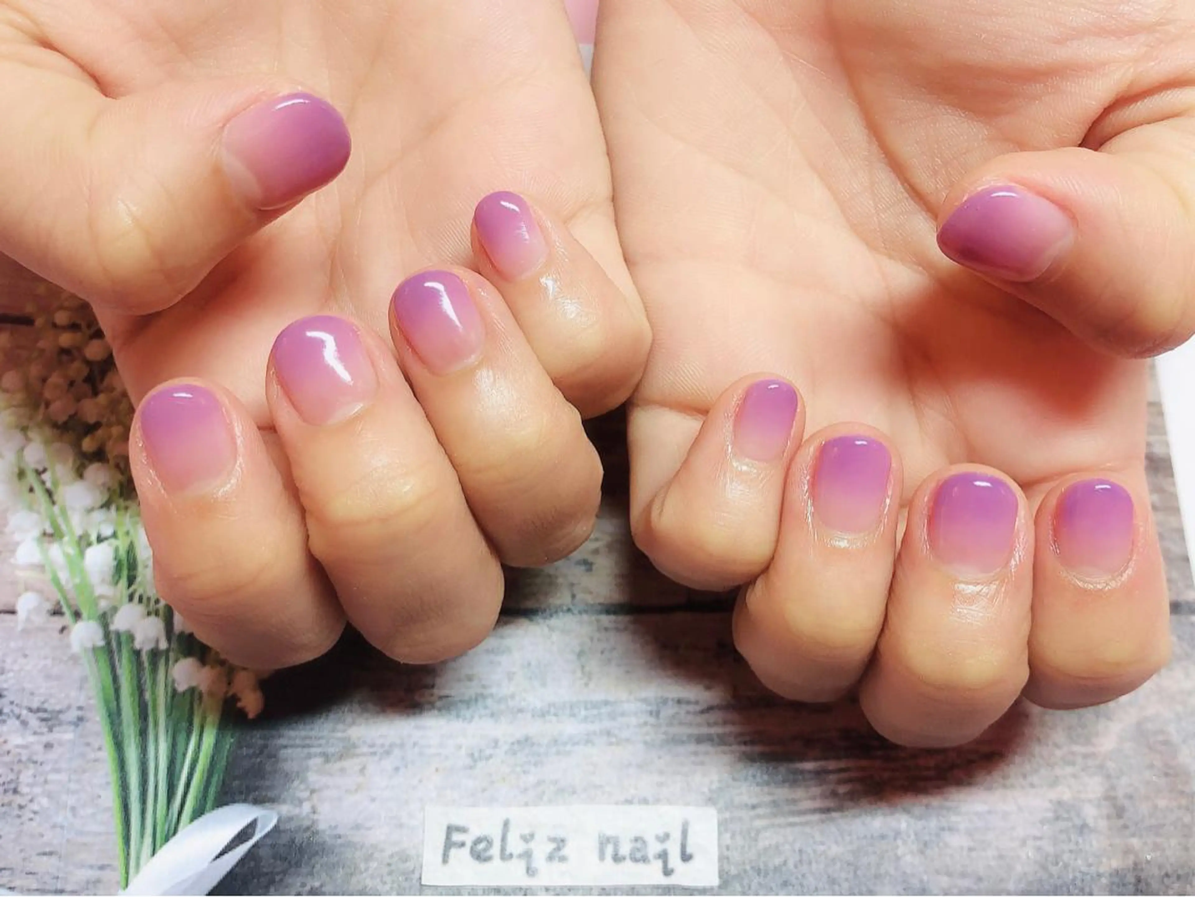 ネイル ジェルネイル グラデーション オフィスネイル パラジェル パープル ハンドネイル ユキカ （ネイリスト）のネイルデザイン