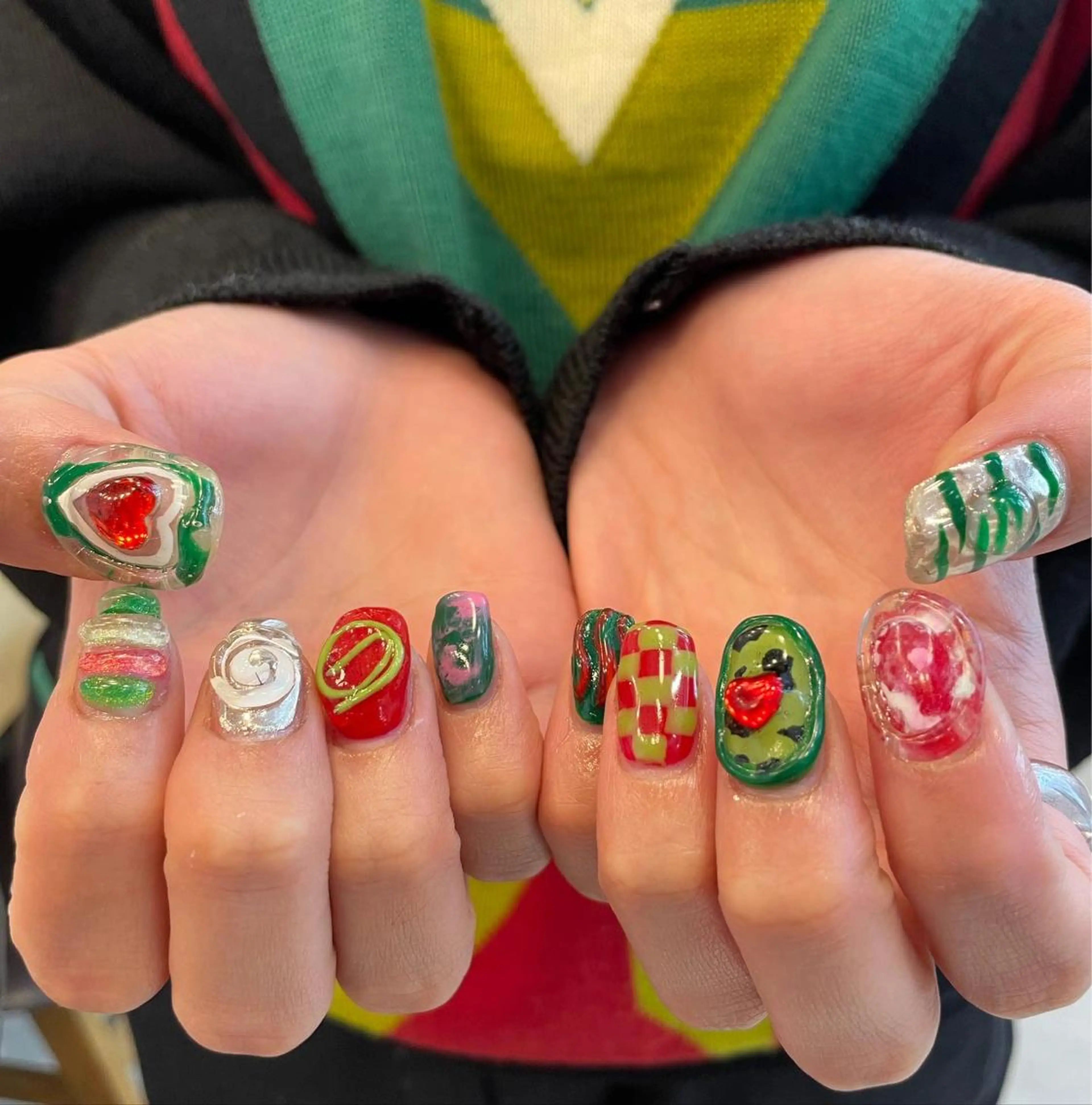 カラー ネイル ハンドネイル hair&nail ☯️アイリ☯️のネイルデザイン