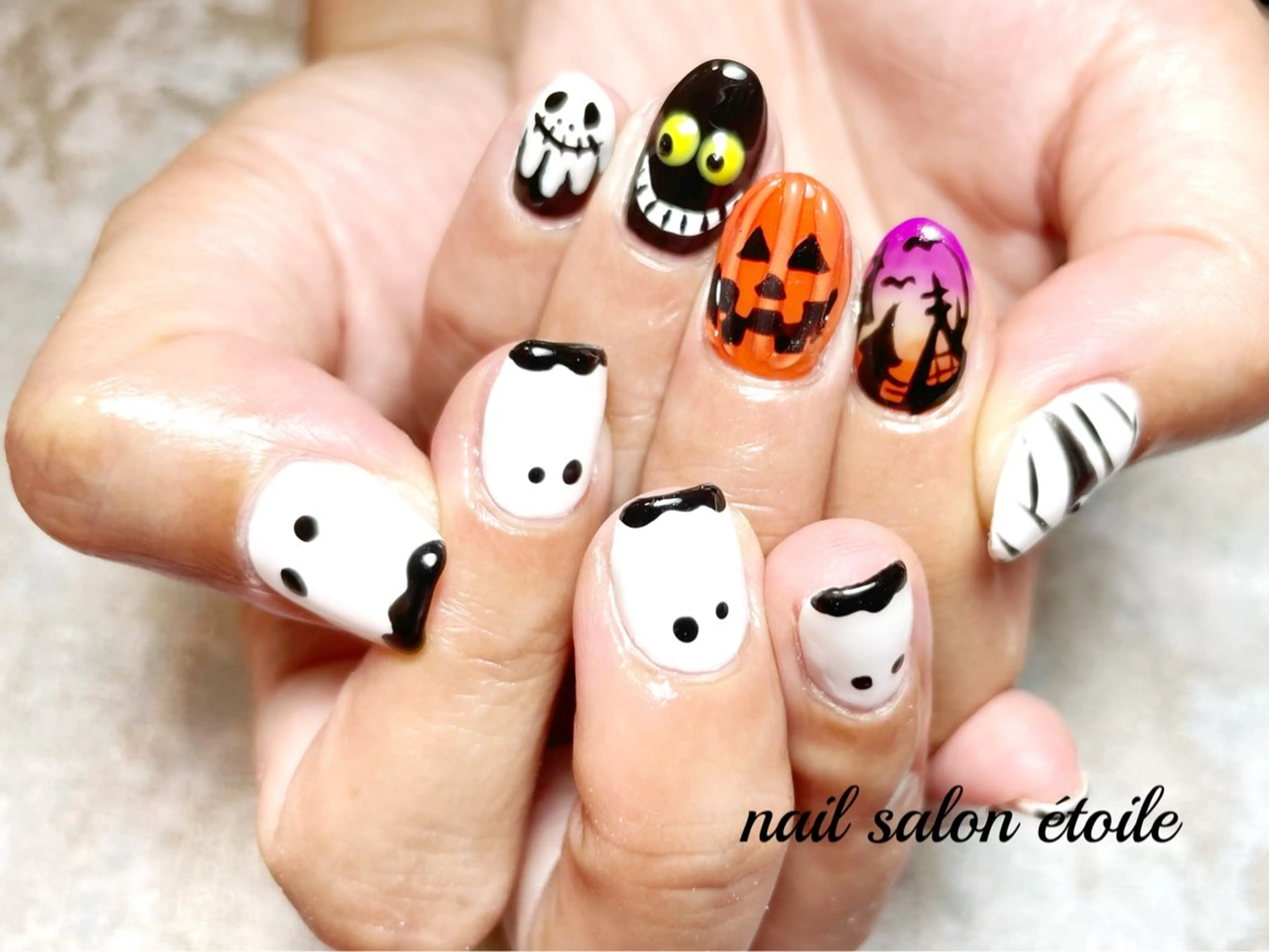 ネイル ハロウィン ハンドネイル nail salon étoileのネイルデザイン