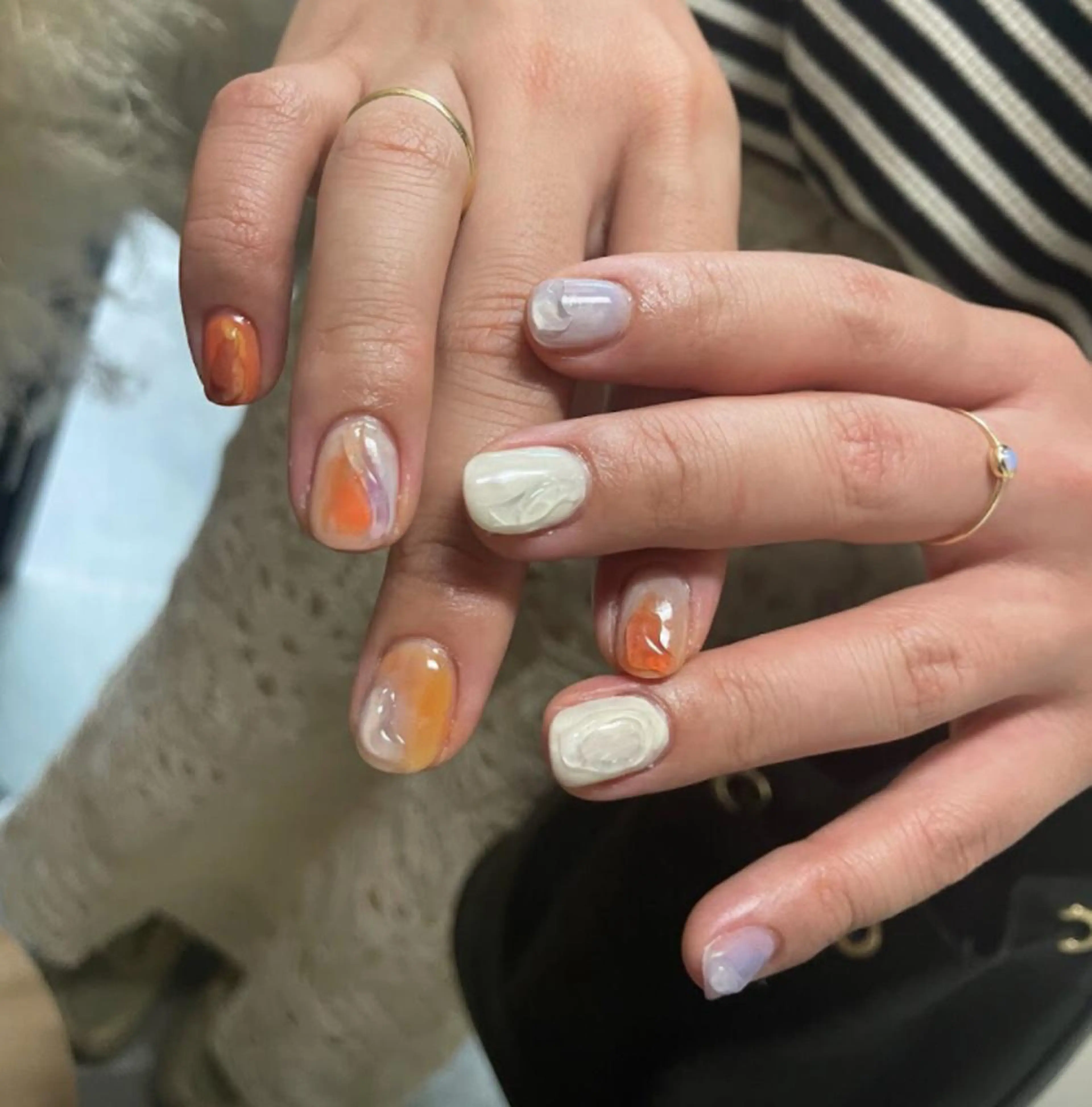 ネイル アートネイル クリアネイル フレンチネイル ジェルネイル ガラスフレンチ nailstudio eviz新宿店のネイルデザイン