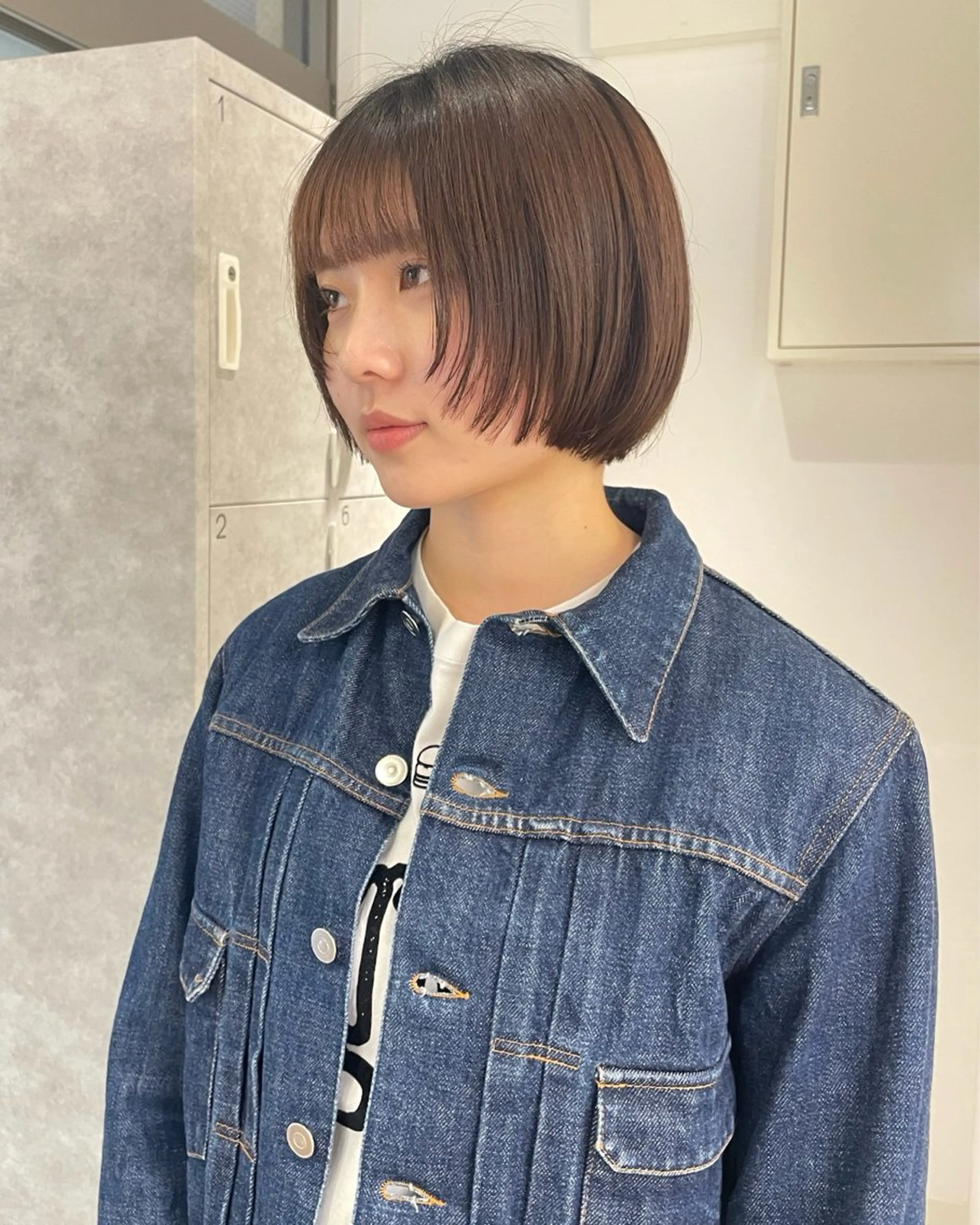 ショート 似合わせカット カット トリートメント デザインパーマ/ 艶カラー/ボブのヘアスタイル
