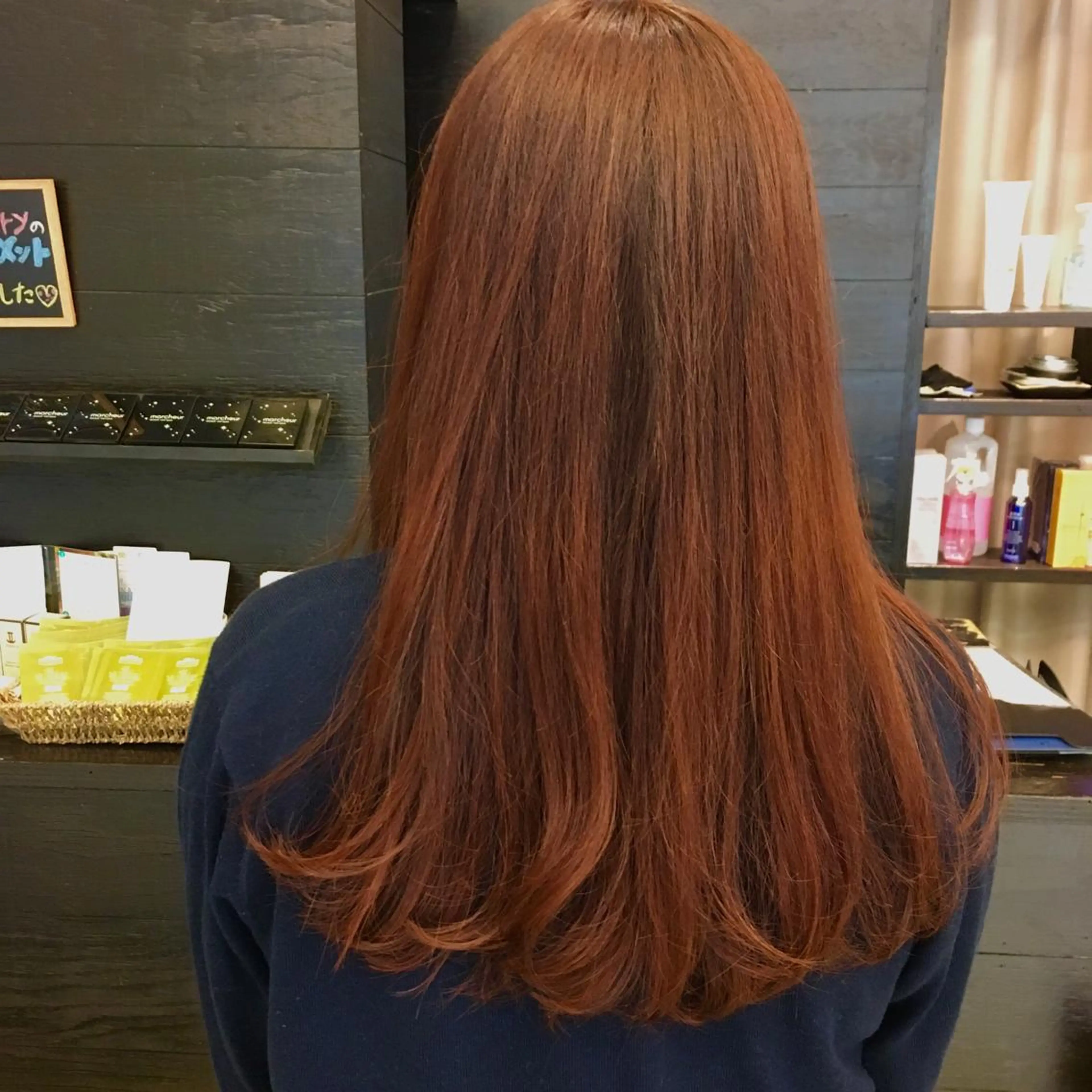 セミロング ロング カラー ピンクカラー レッドカラー Lien所属・西川 ヒロキのヘアスタイル