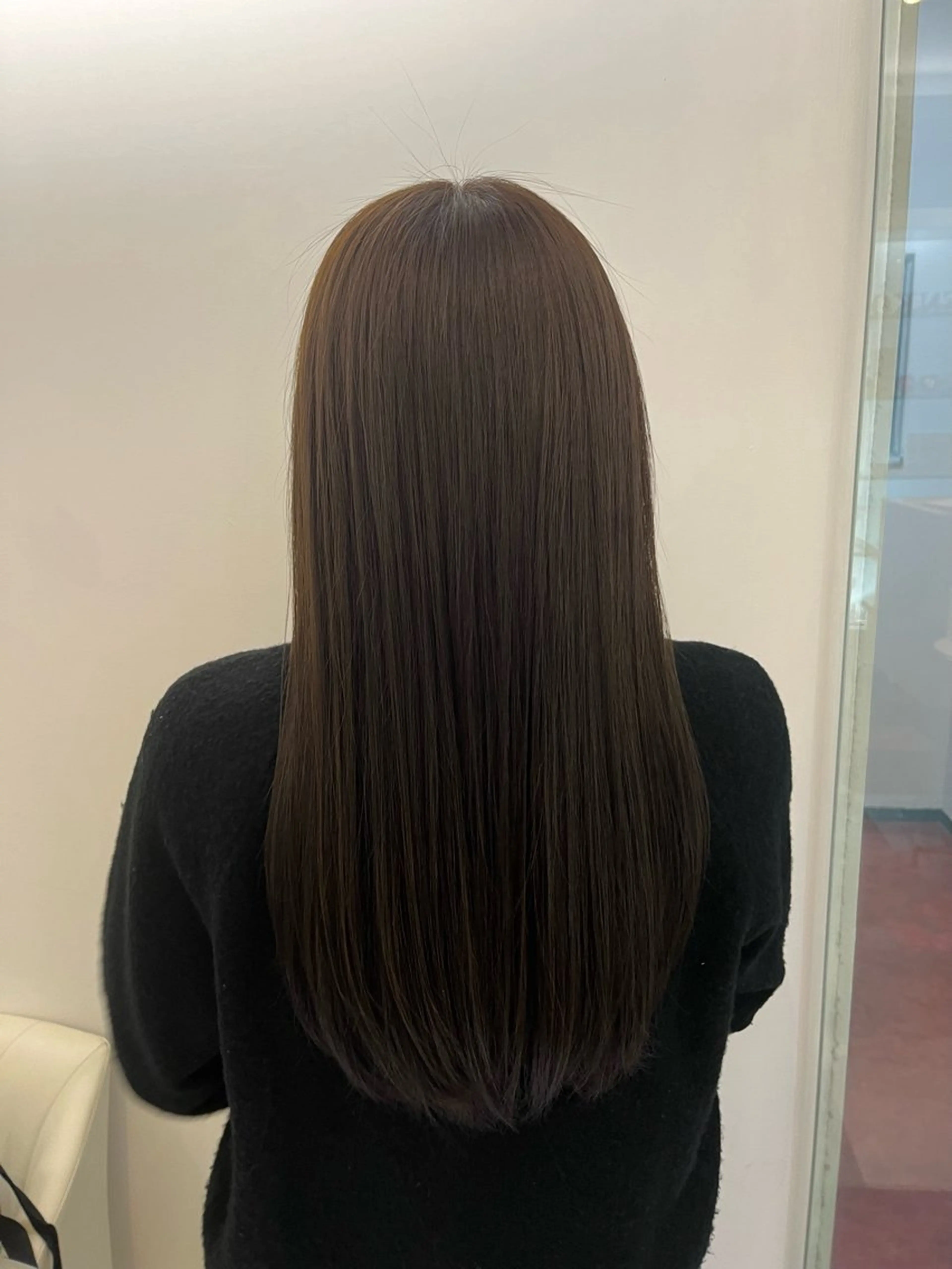 ロング パーマ カット 縮毛矯正 トリートメント コテ巻き風パーマ 藤澤　知彌のヘアスタイル