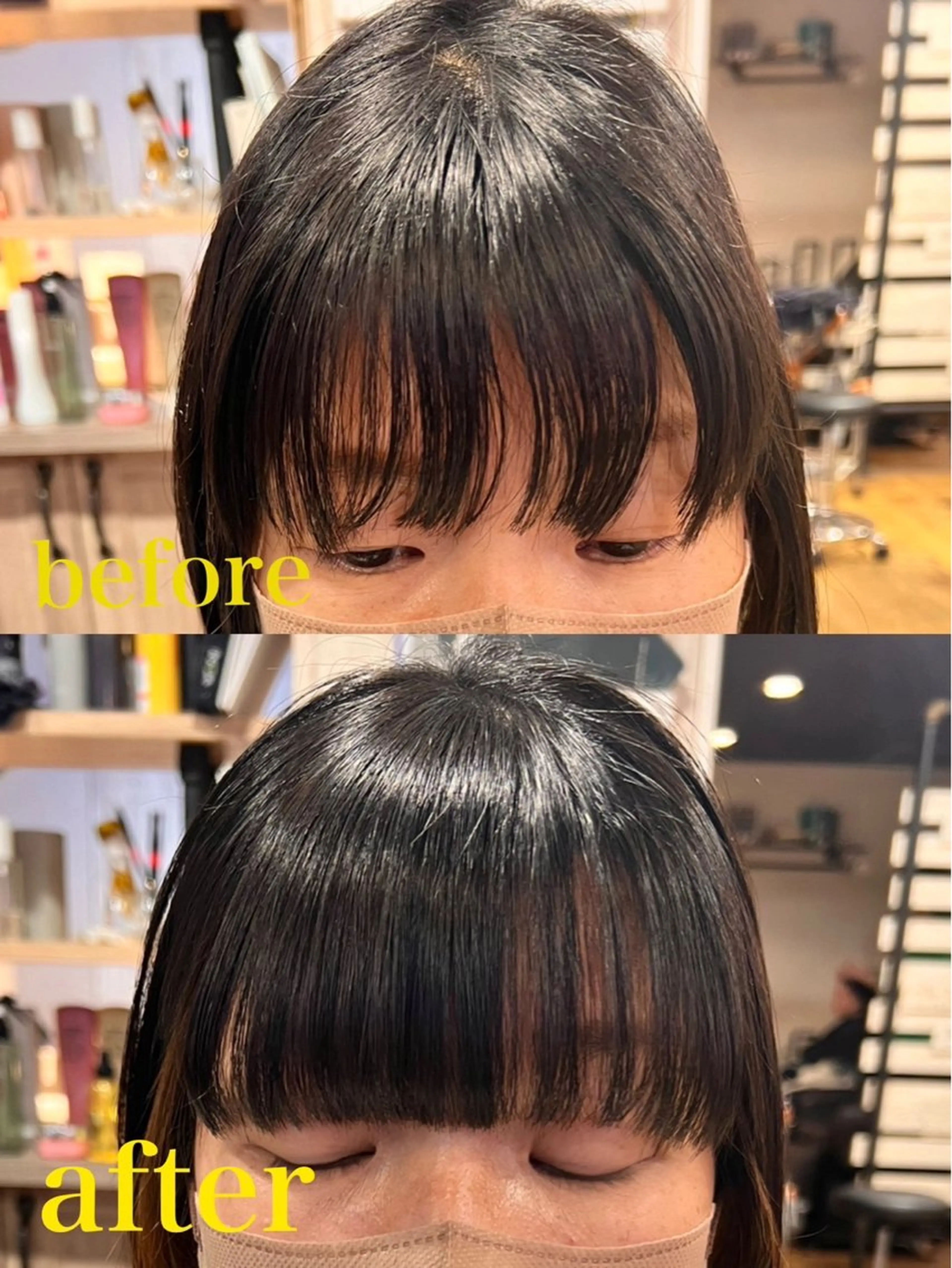 パーマ 縮毛矯正 【前髪クロスパーマ】 武笠　祥子のヘアスタイル