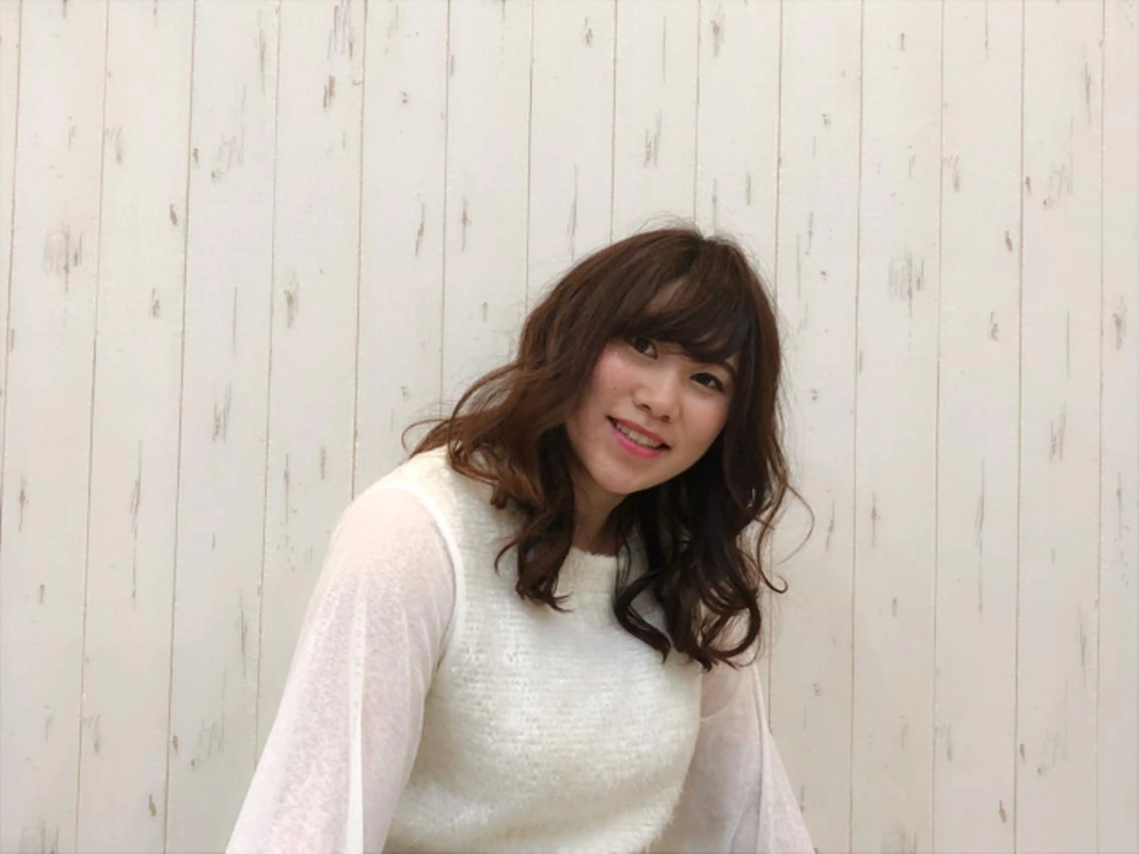 セミロング カラー パーマ ニュアンスパーマ KAIzen. tomoのヘアスタイル