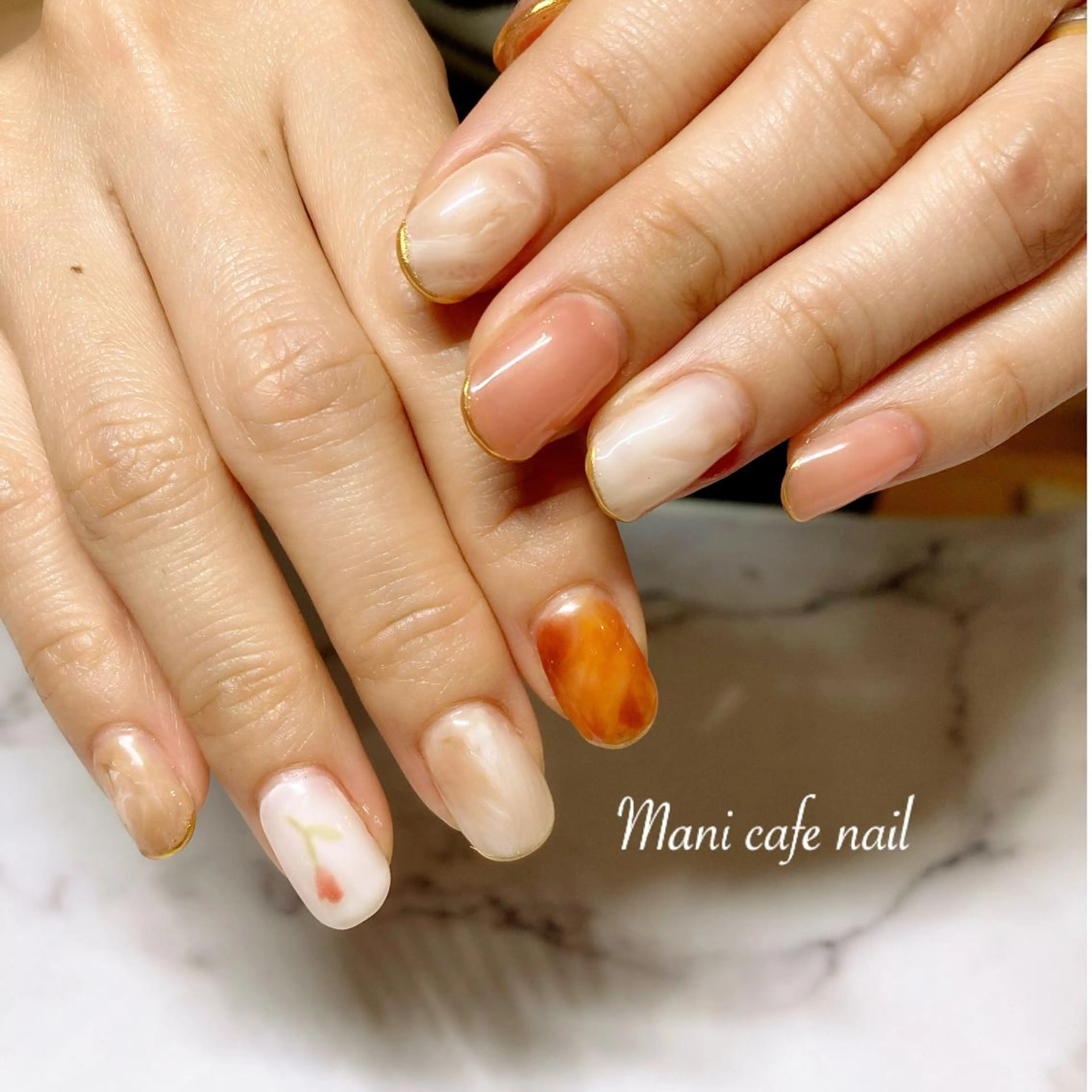 ネイル ハンドネイル Mani cafe nailのネイルデザイン