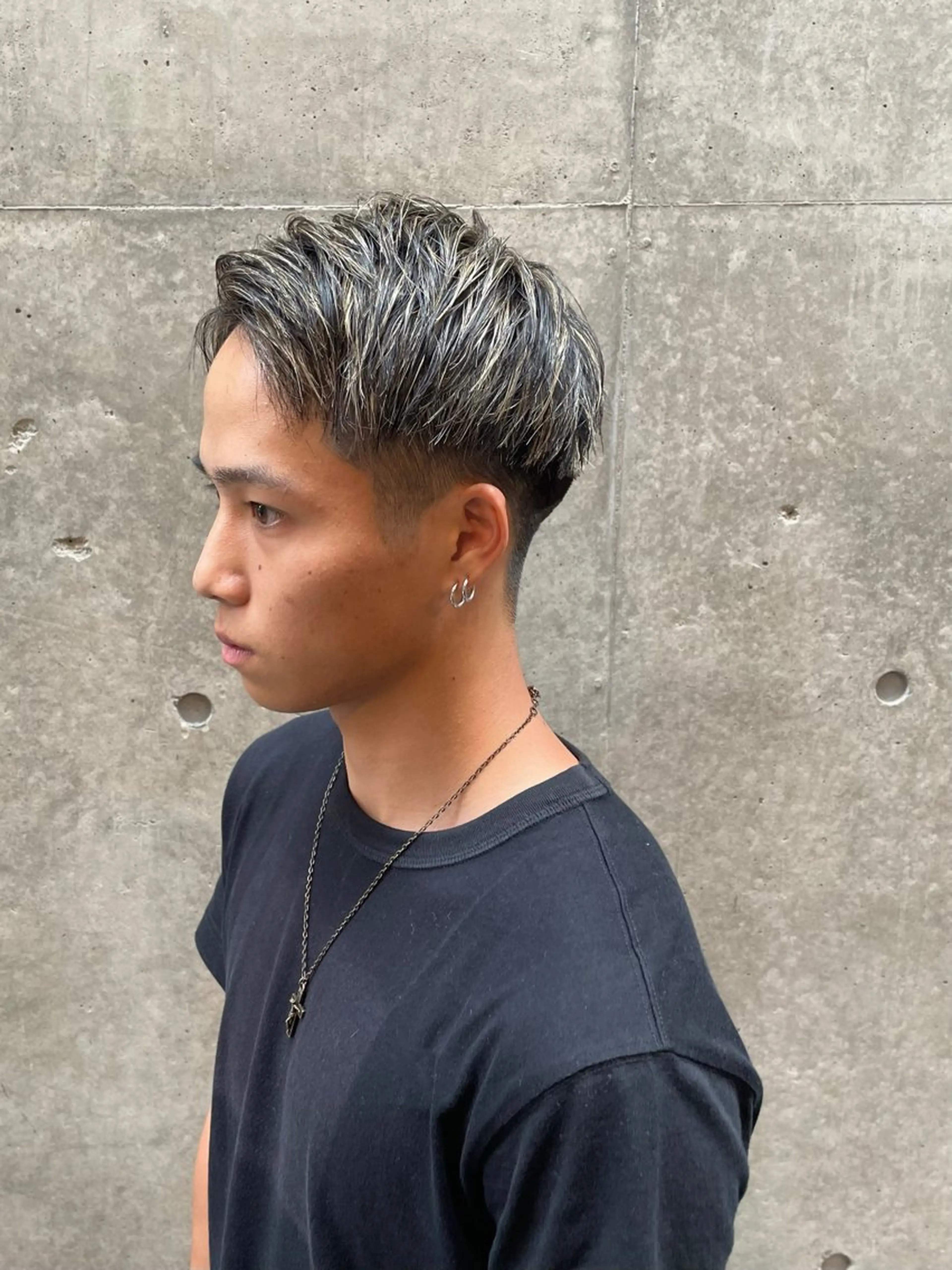 ショート ヘアカラー LEF TATEMACHI所属・西山祐生/ハイトーン /ケアブリーチ/艶髪のヘアスタイル