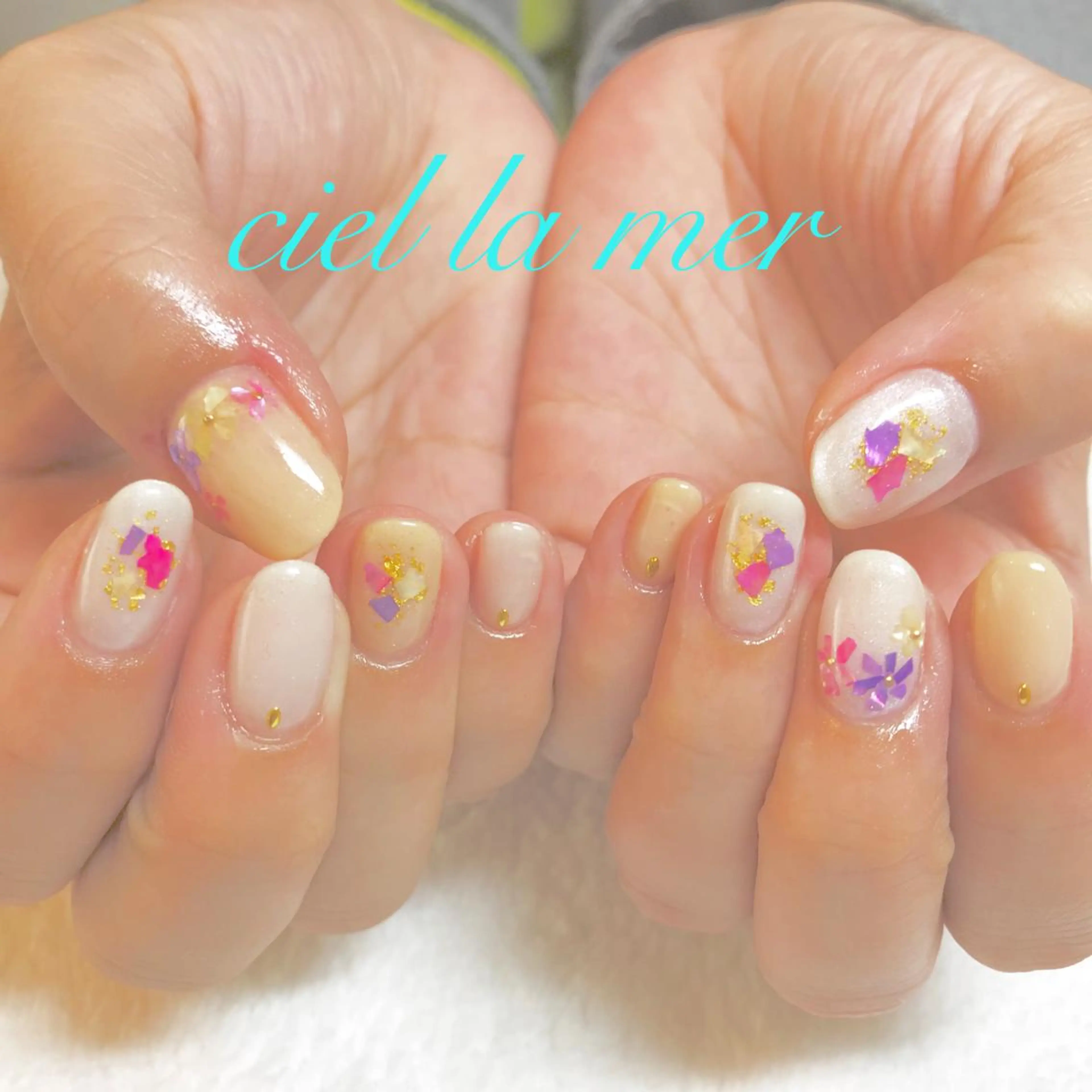 ネイル ハンドネイル フットネイル ciel la merのネイルデザイン