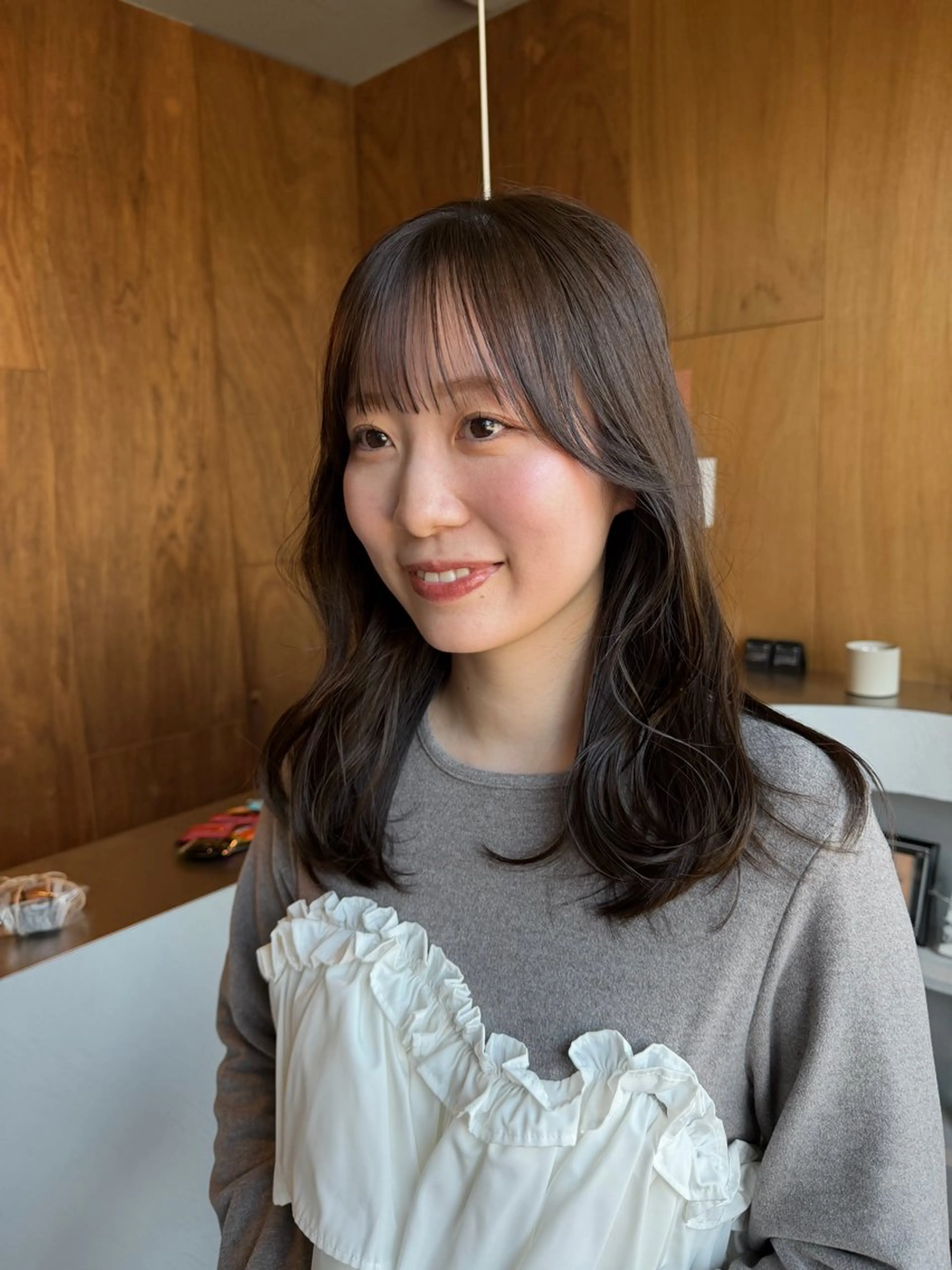 セミロング 顔周りカット cocoro /レイヤーカットのヘアスタイル