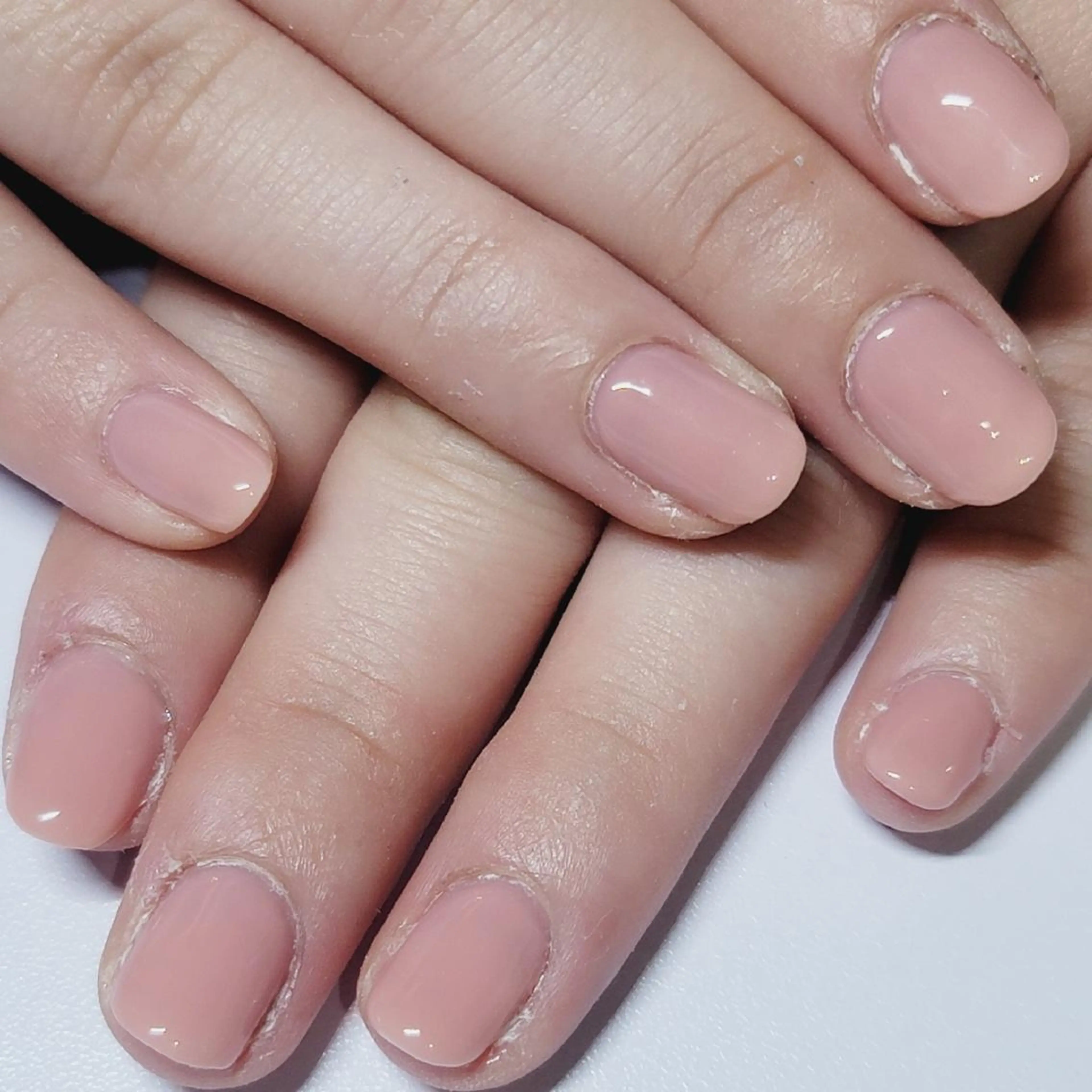 ネイル ワンカラーネイル ピンク ピンクベージュ ハンドネイル よしだ ひろきのネイルデザイン