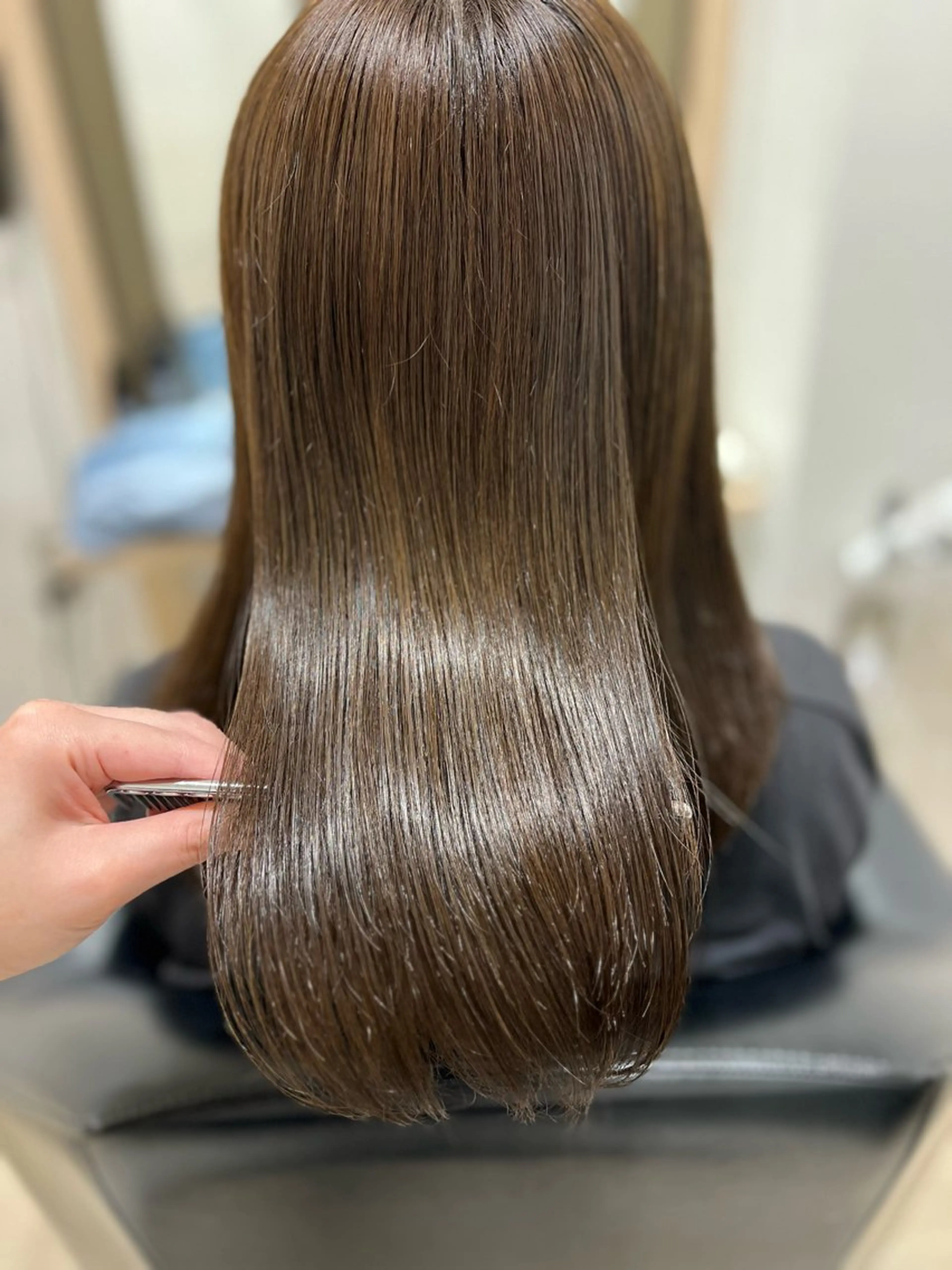 ミディアム トリートメント カット ヘアカラー トリートメント 髪質改善/レイヤー カット🩵Ami🩵のヘアスタイル