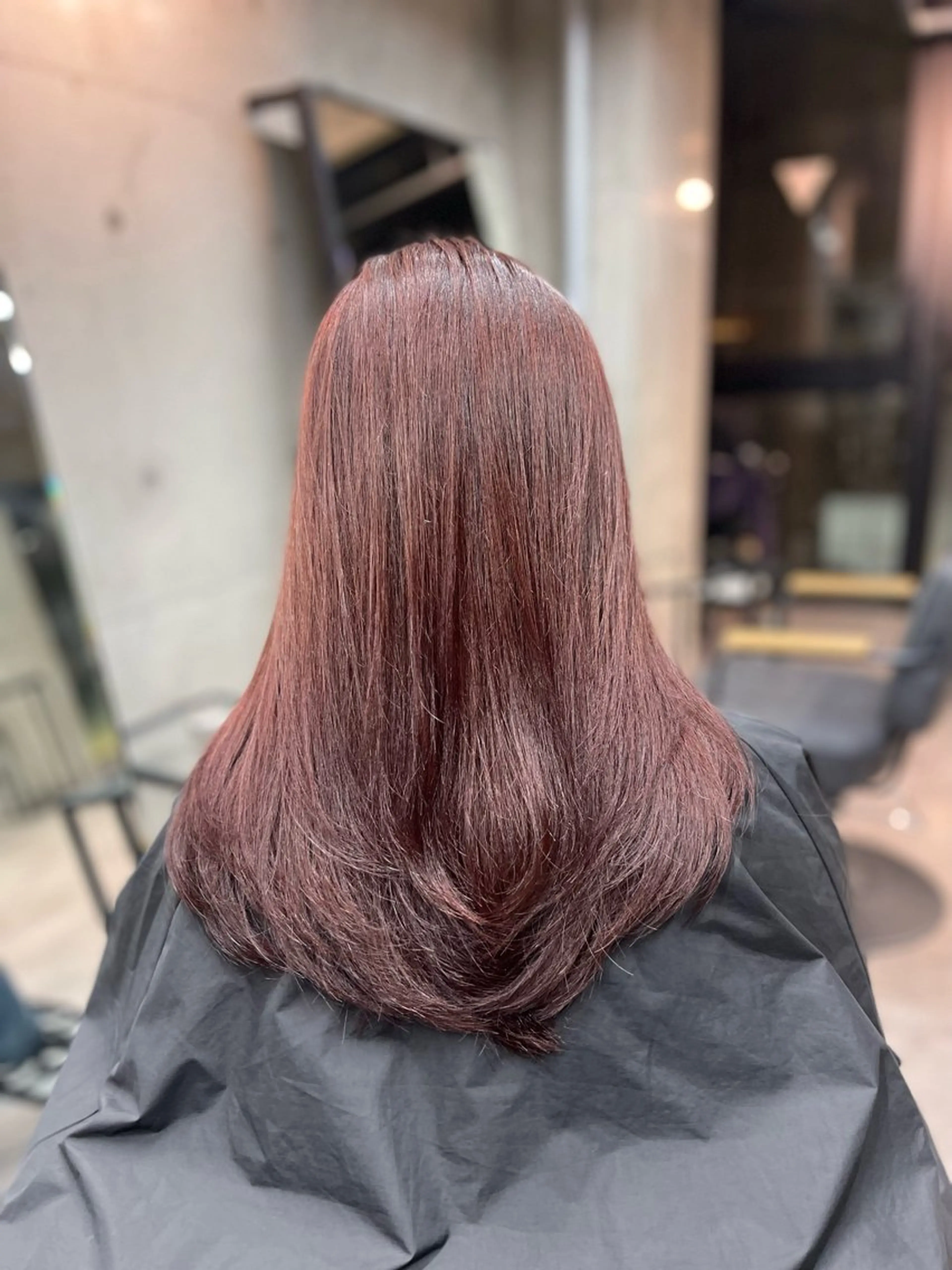 セミロング カラー ブラウンカラー ハイトーンカラー ピンクカラー ピンクブラウン カット ヘアカラー route 【ルート】所属・髪質改善/堀江 ケアカラーtoshiのヘアスタイル