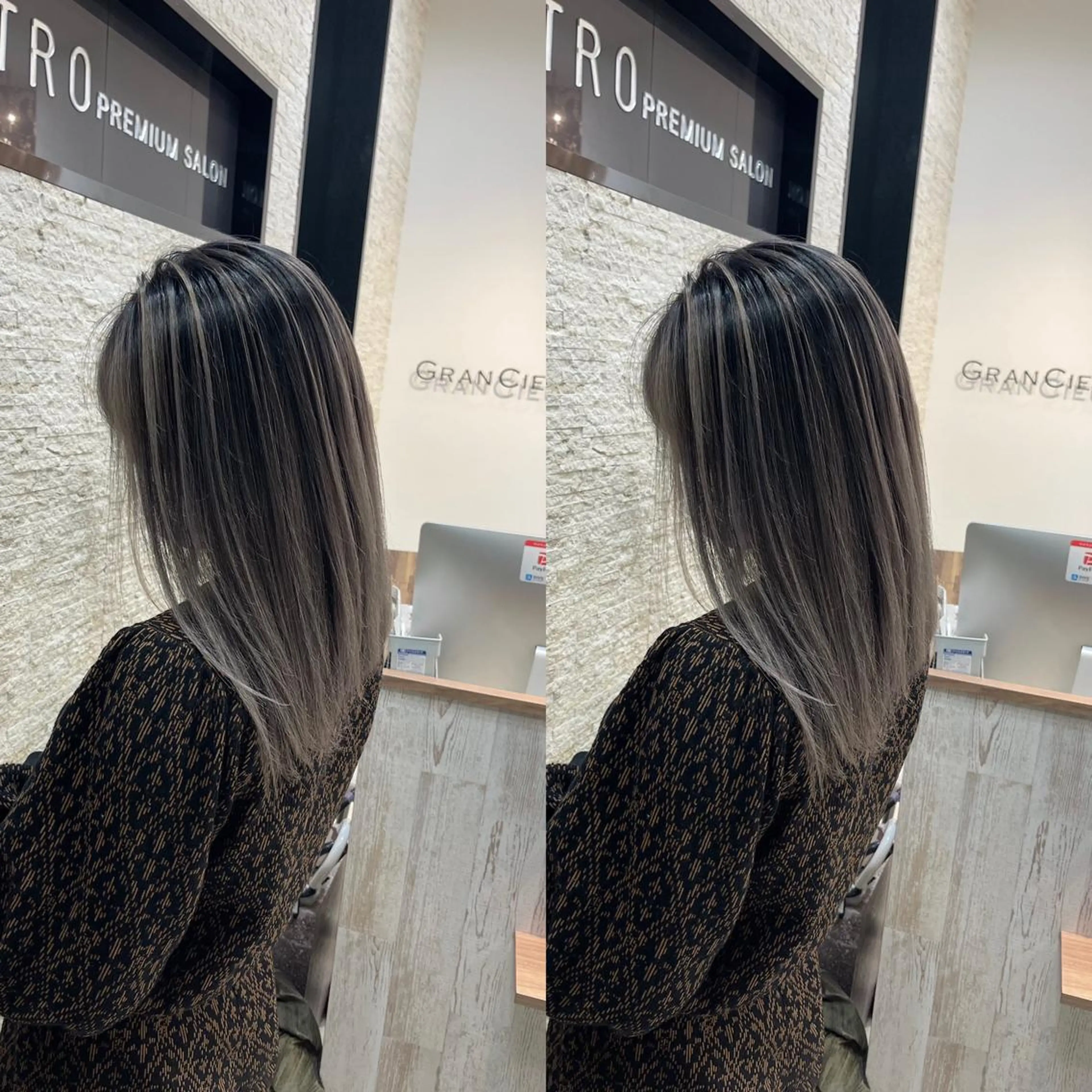 セミロング ヘアカラー トリートメント Y Uのヘアスタイル