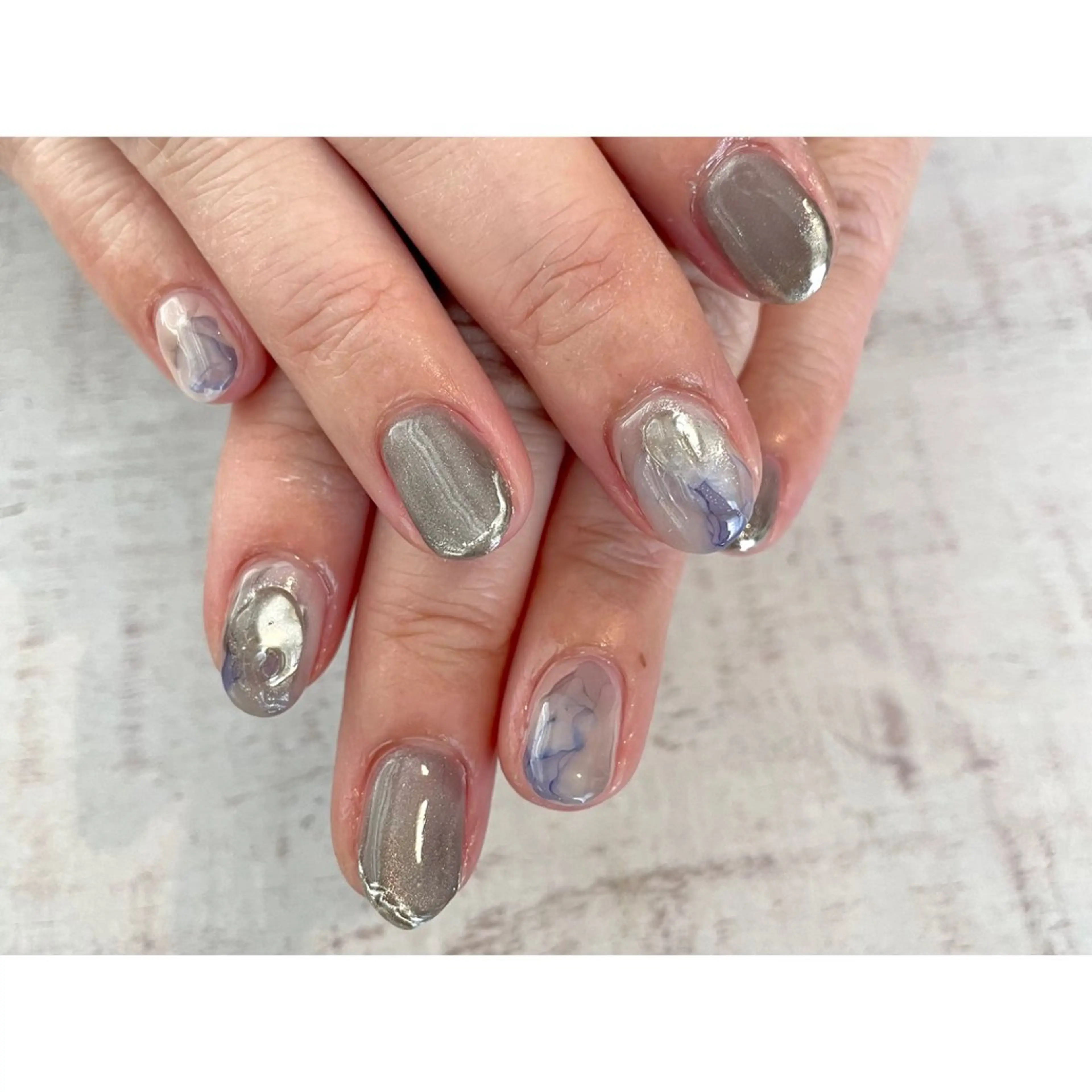 ネイル ハンドネイル 𖡼 yumenoのネイルデザイン