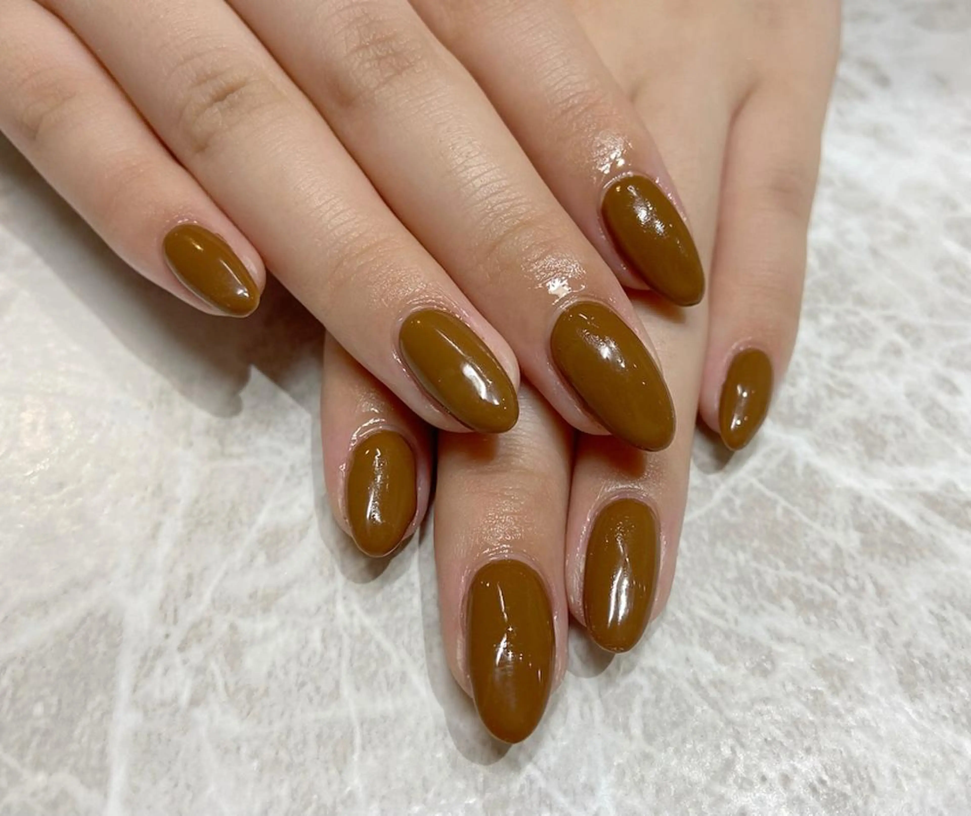 ネイル ブラウン 🧸熊谷 かほ🧸のネイルデザイン