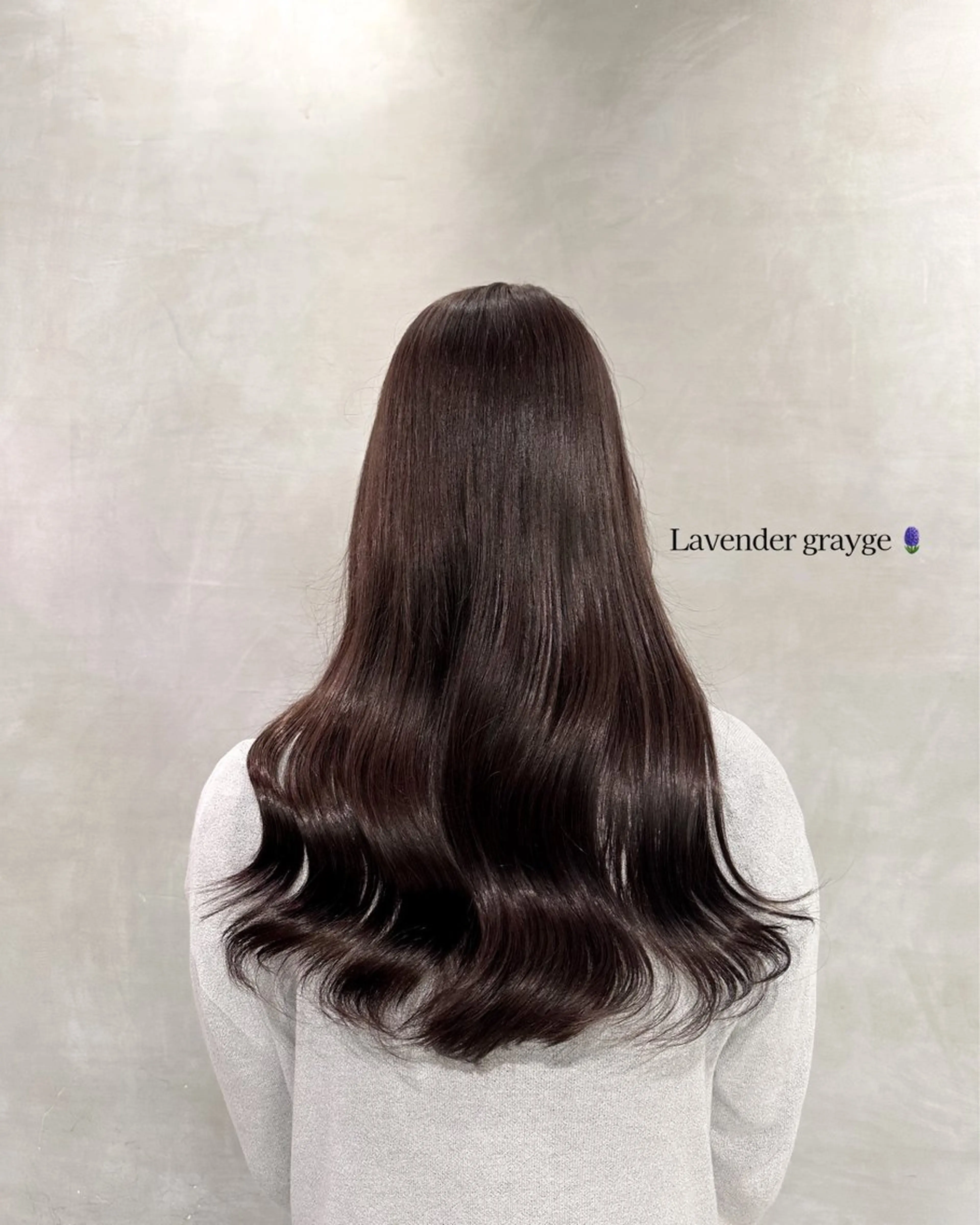 ロング カラー 韓国レイヤー/酸性 ストレート/髪質改善のヘアスタイル