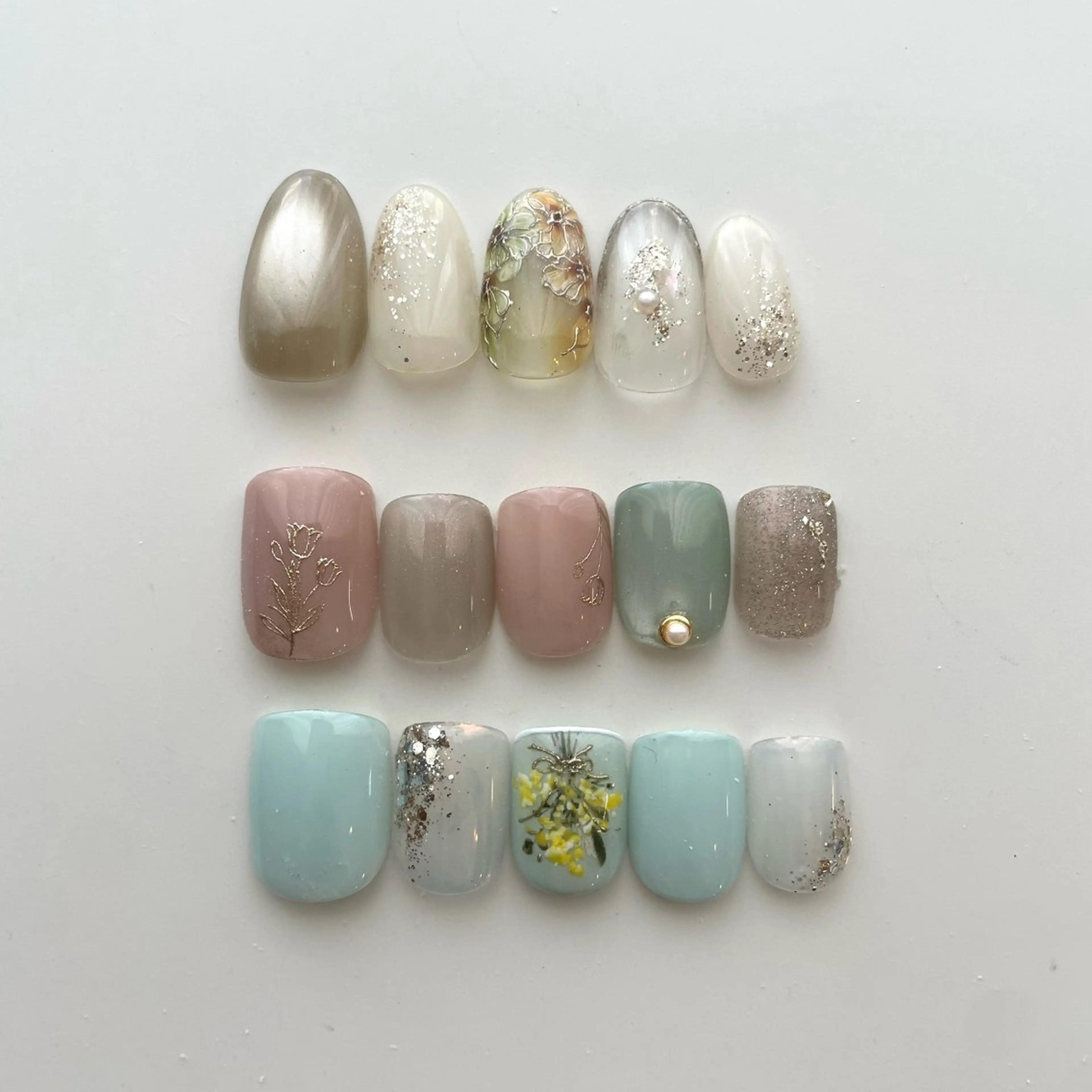 【Hand】Flower design＊オフ・ケア込み・パラジェル無料の写真