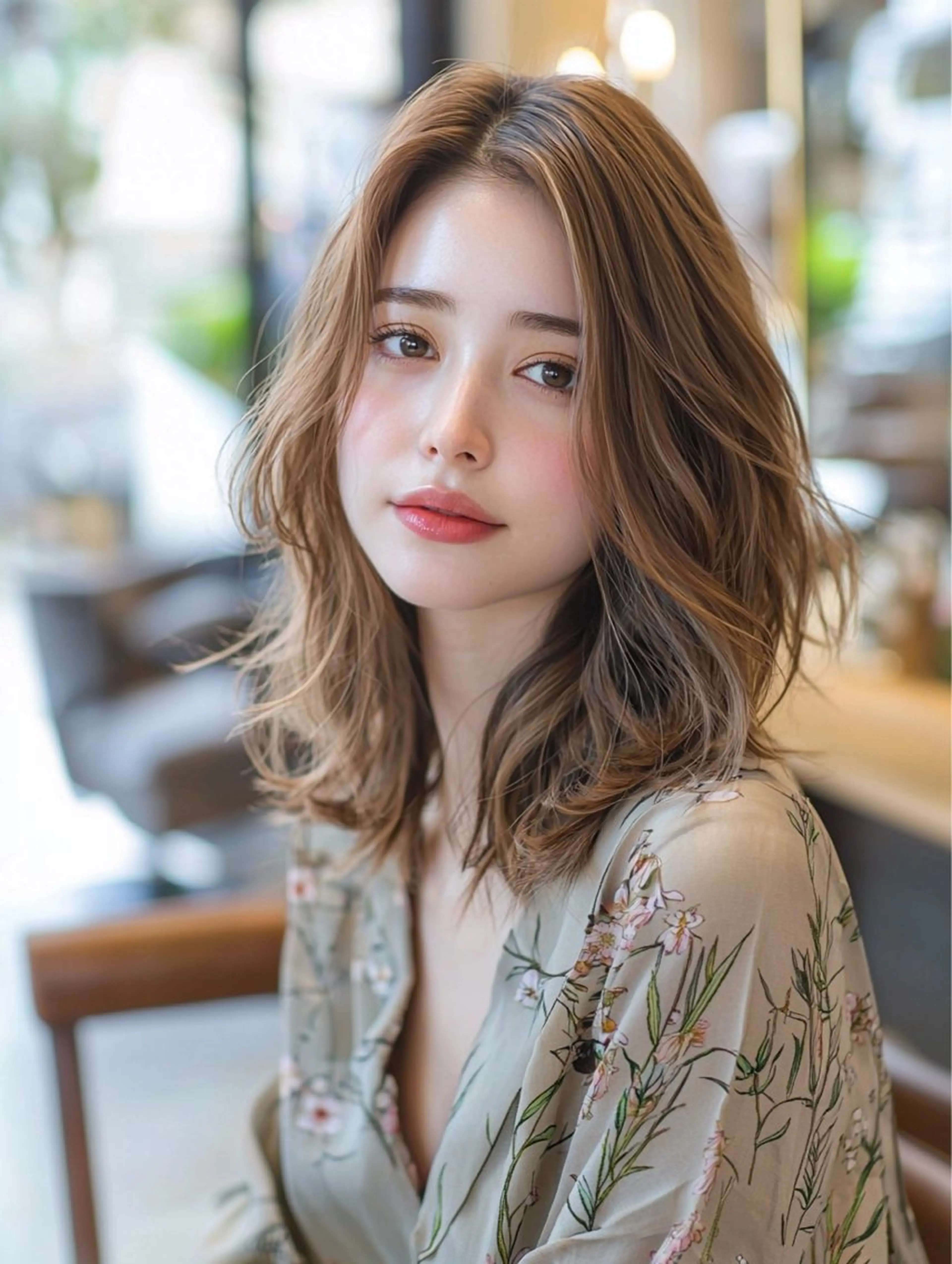 セミロング カット ヘアカラー 千明 大輝のヘアスタイル