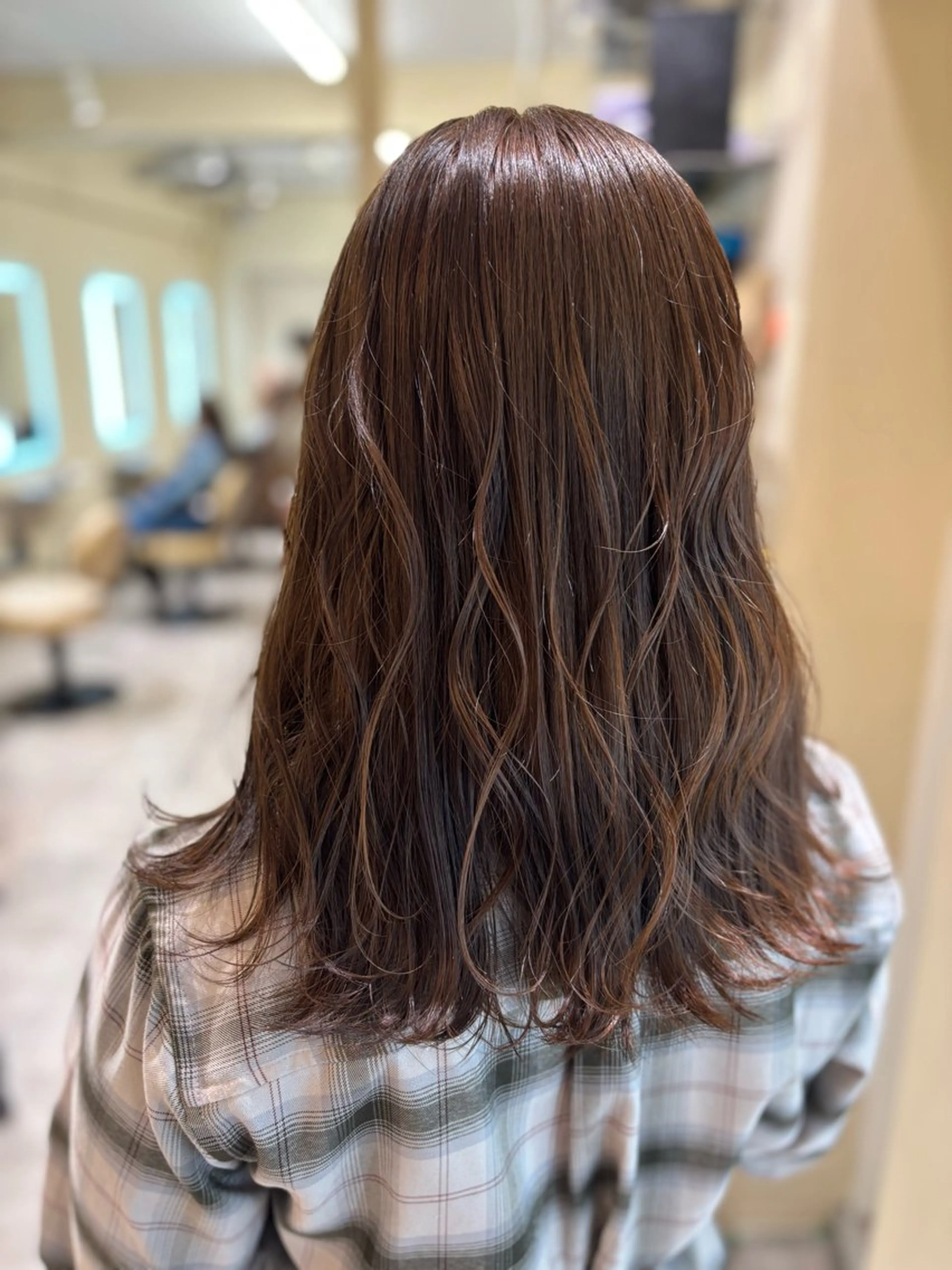 セミロング カット ヘアカラー トリートメント 🌟髪質改善ケアカラ ー美髪縮毛矯正y🌟のヘアスタイル