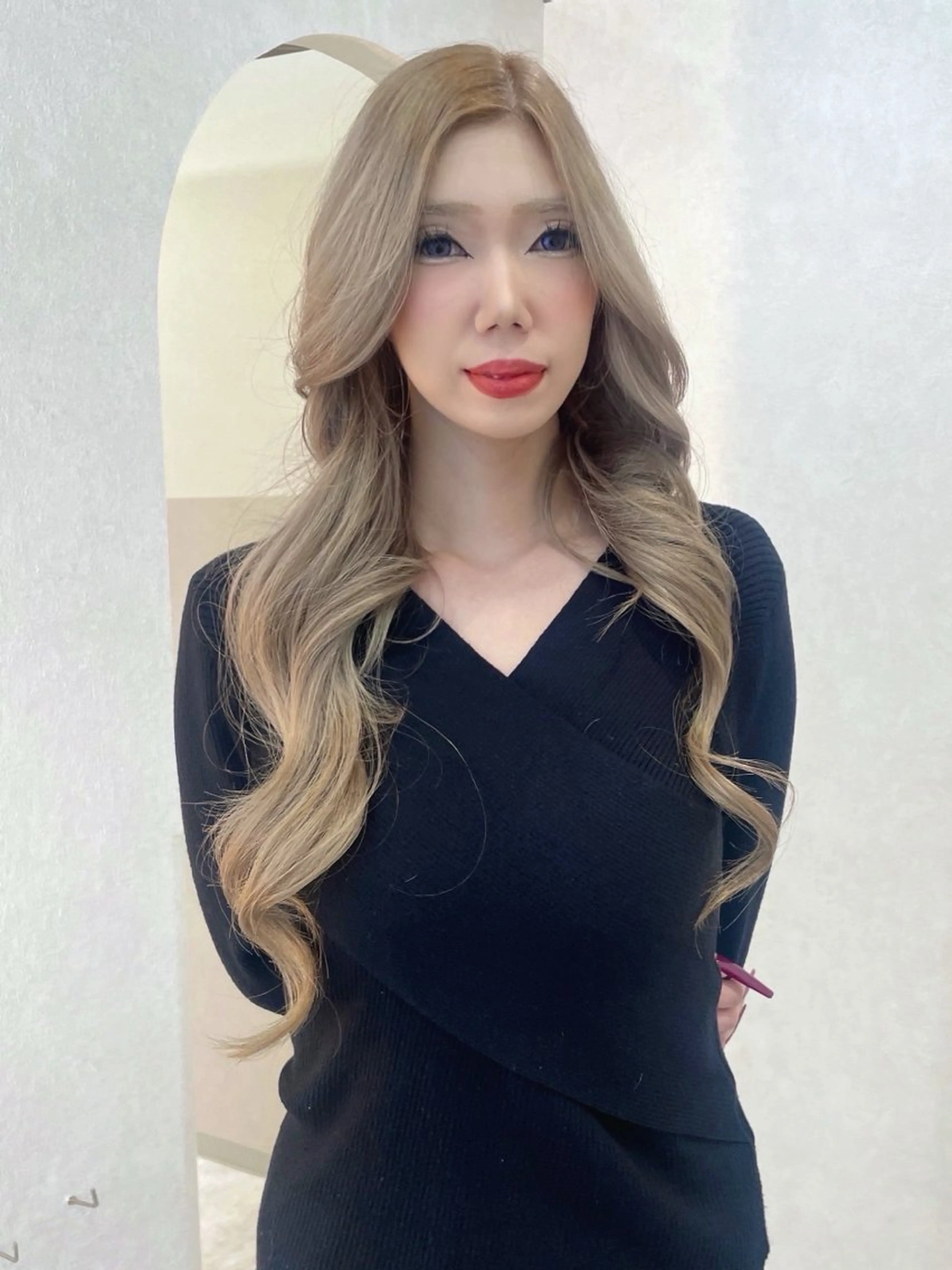 ロング ロング ヘアカラー トリートメント 髪質改善/レイヤー 本田拓也のヘアスタイル