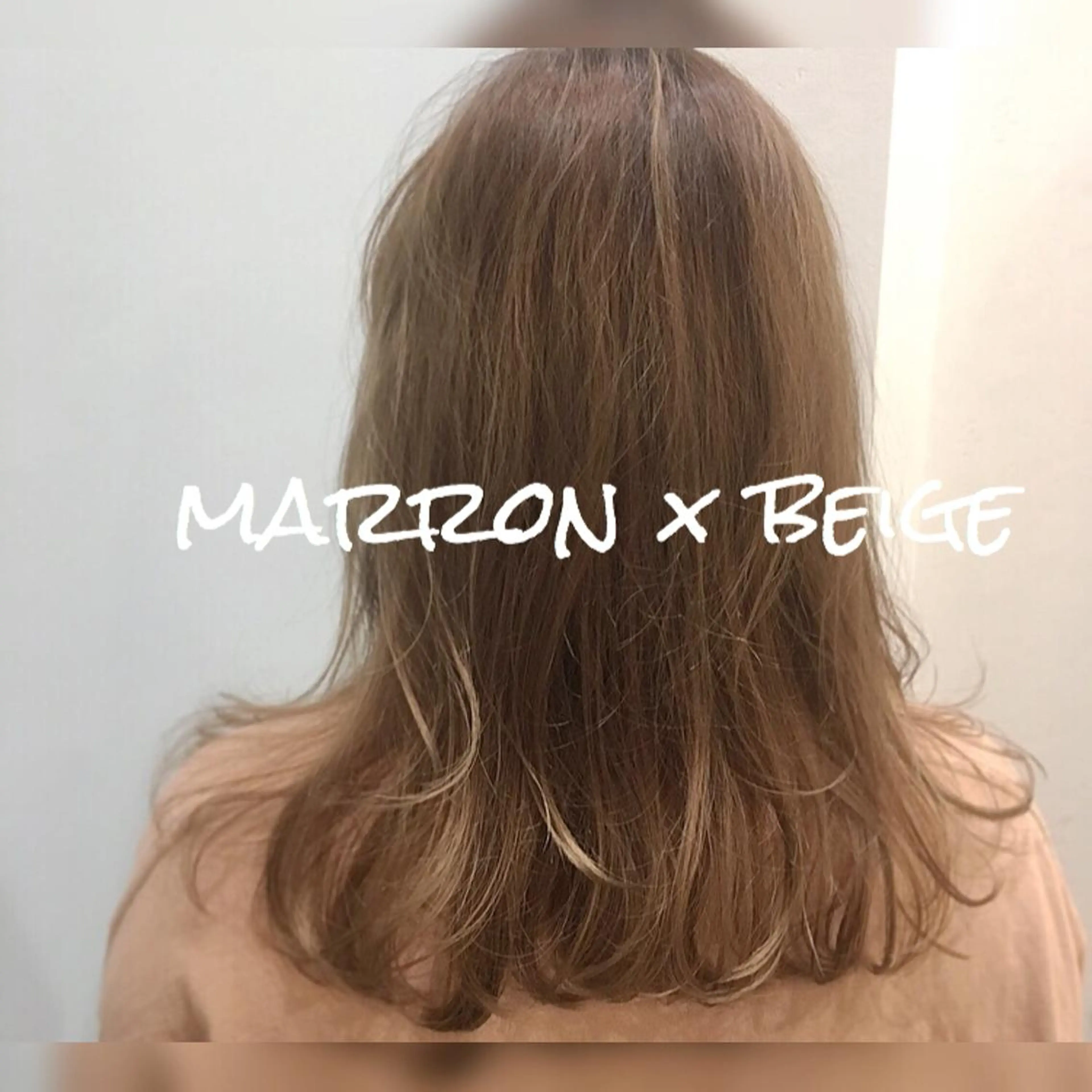 セミロング カラー ベージュカラー ブリーチ ブラウンカラー 【浜松・豊橋】 ニシモトのヘアスタイル