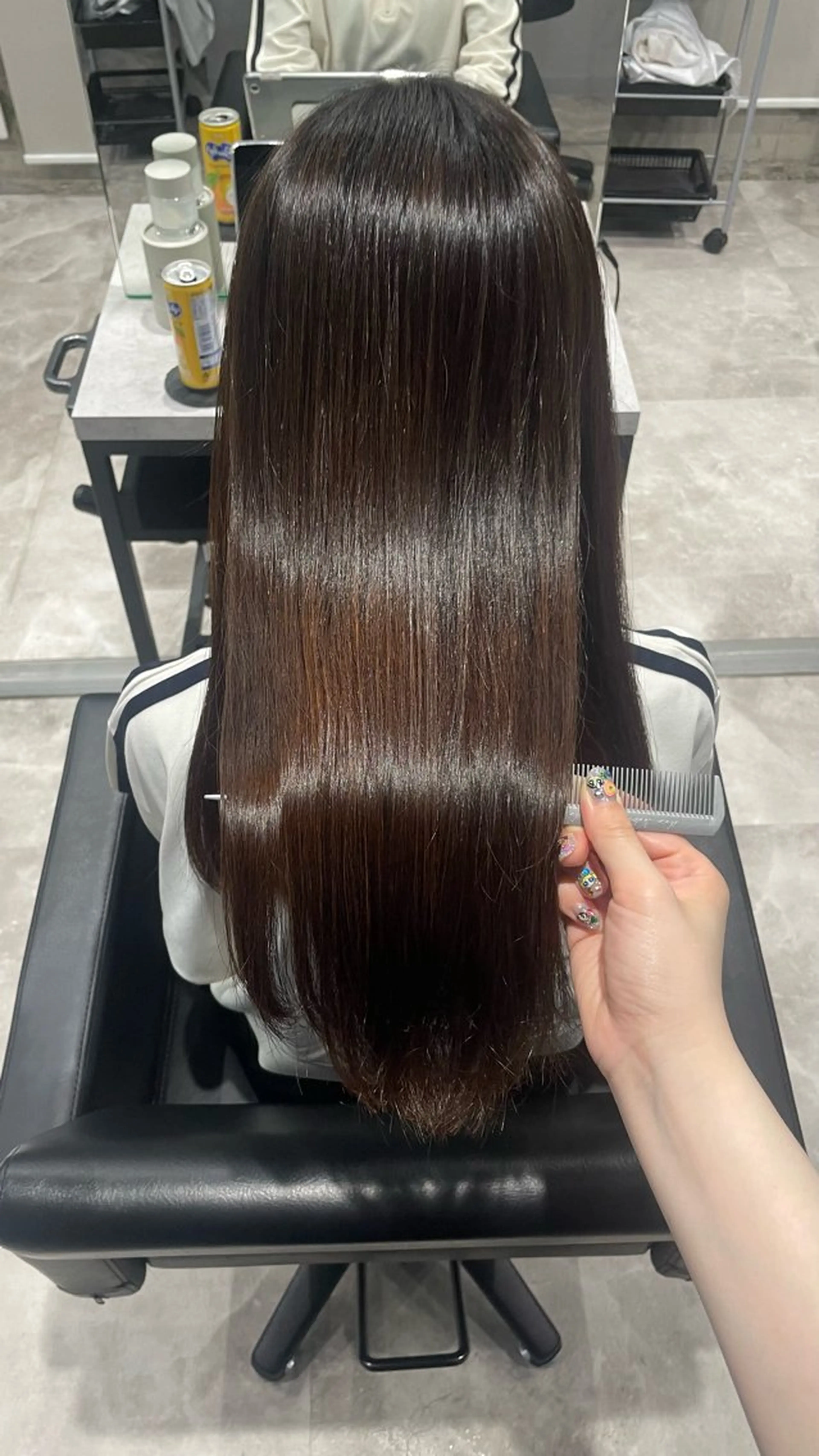 セミロング 縮毛矯正 neo.所属・🎀neo.RIN/ 透け感艶カラー🎀のヘアスタイル