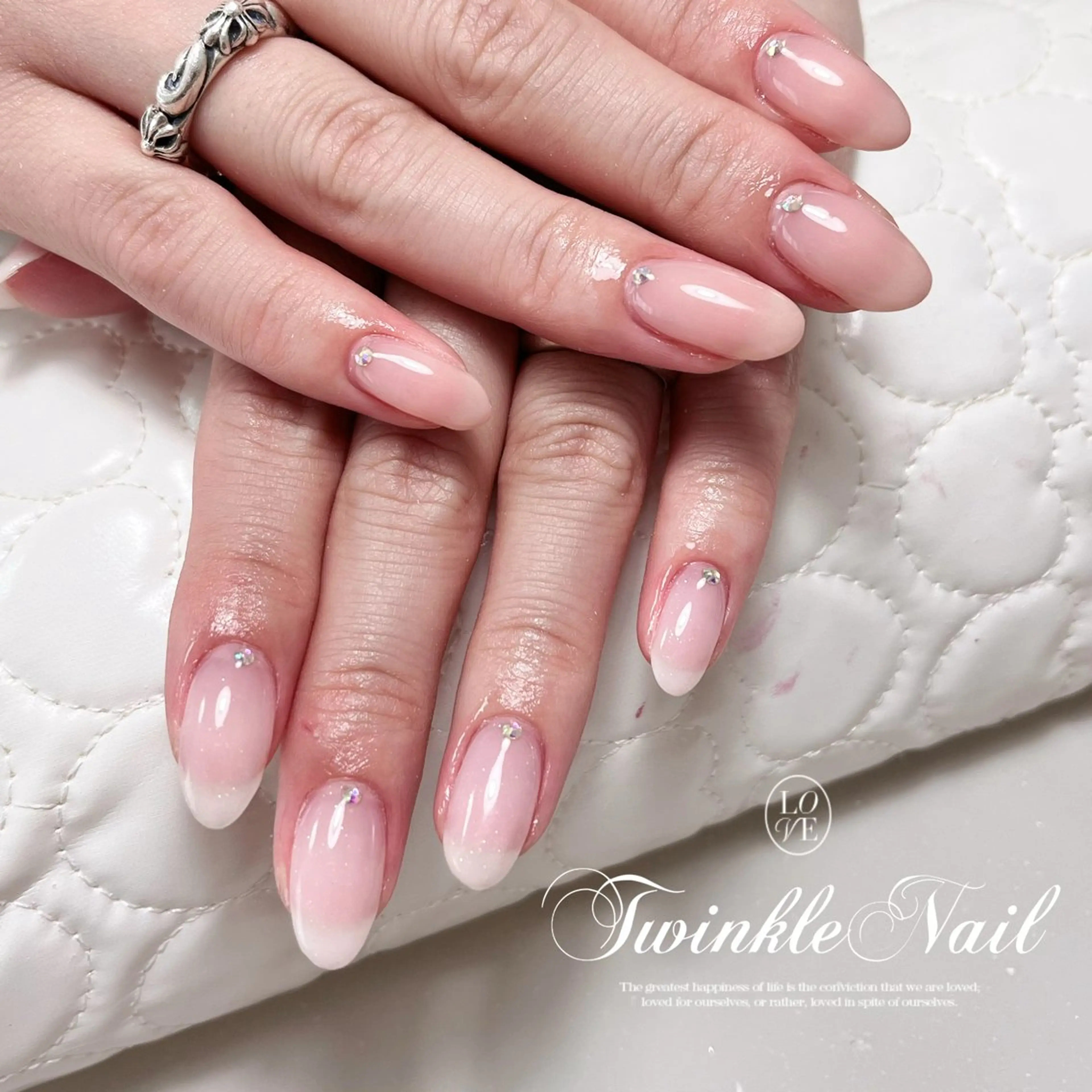 ネイル キラキラネイル ラメ(グリッター) シンプルネイル Twinkle Nail Kuboのネイルデザイン