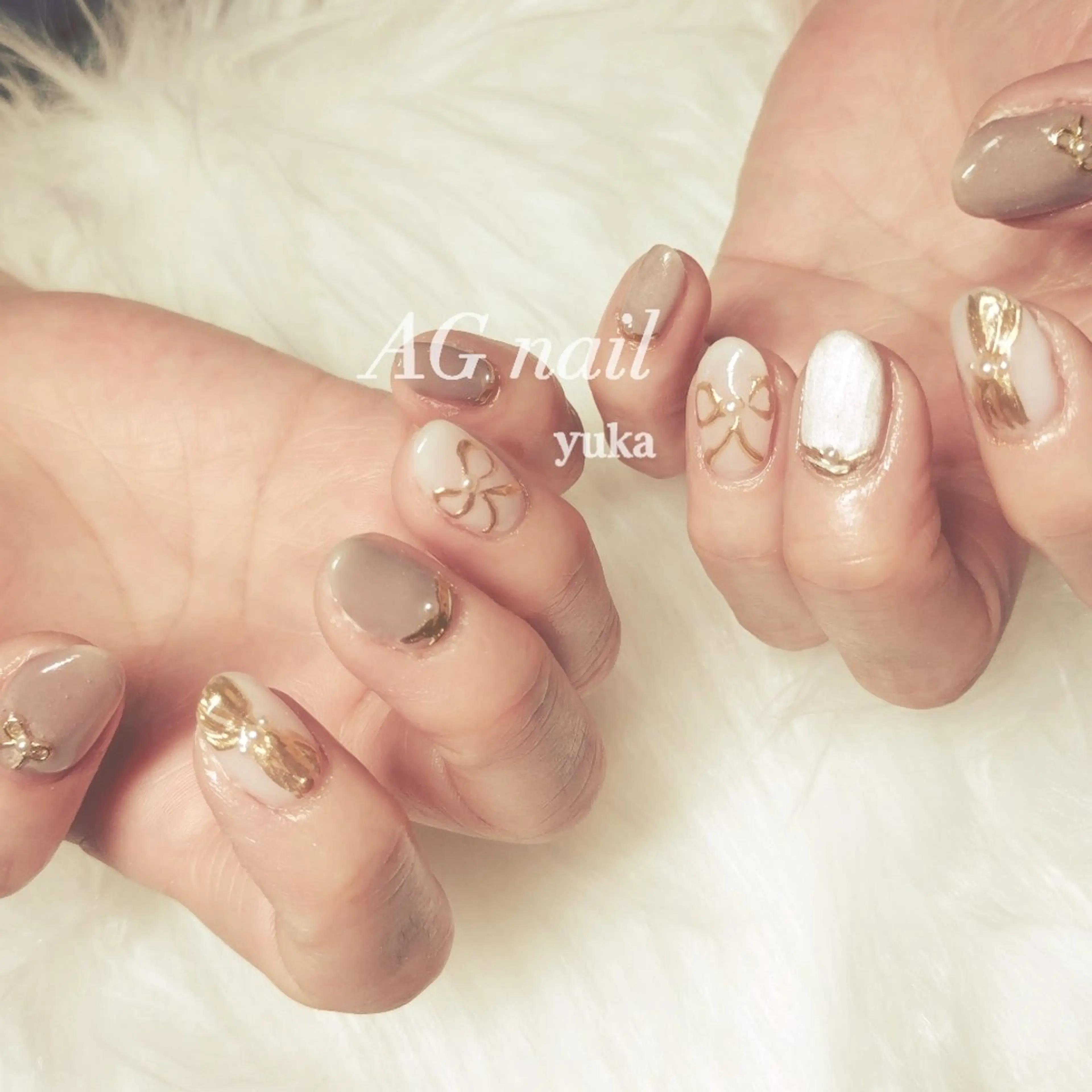 ネイル ミラーネイル ハンドネイル AG nail 〚　yuka　〛のネイルデザイン