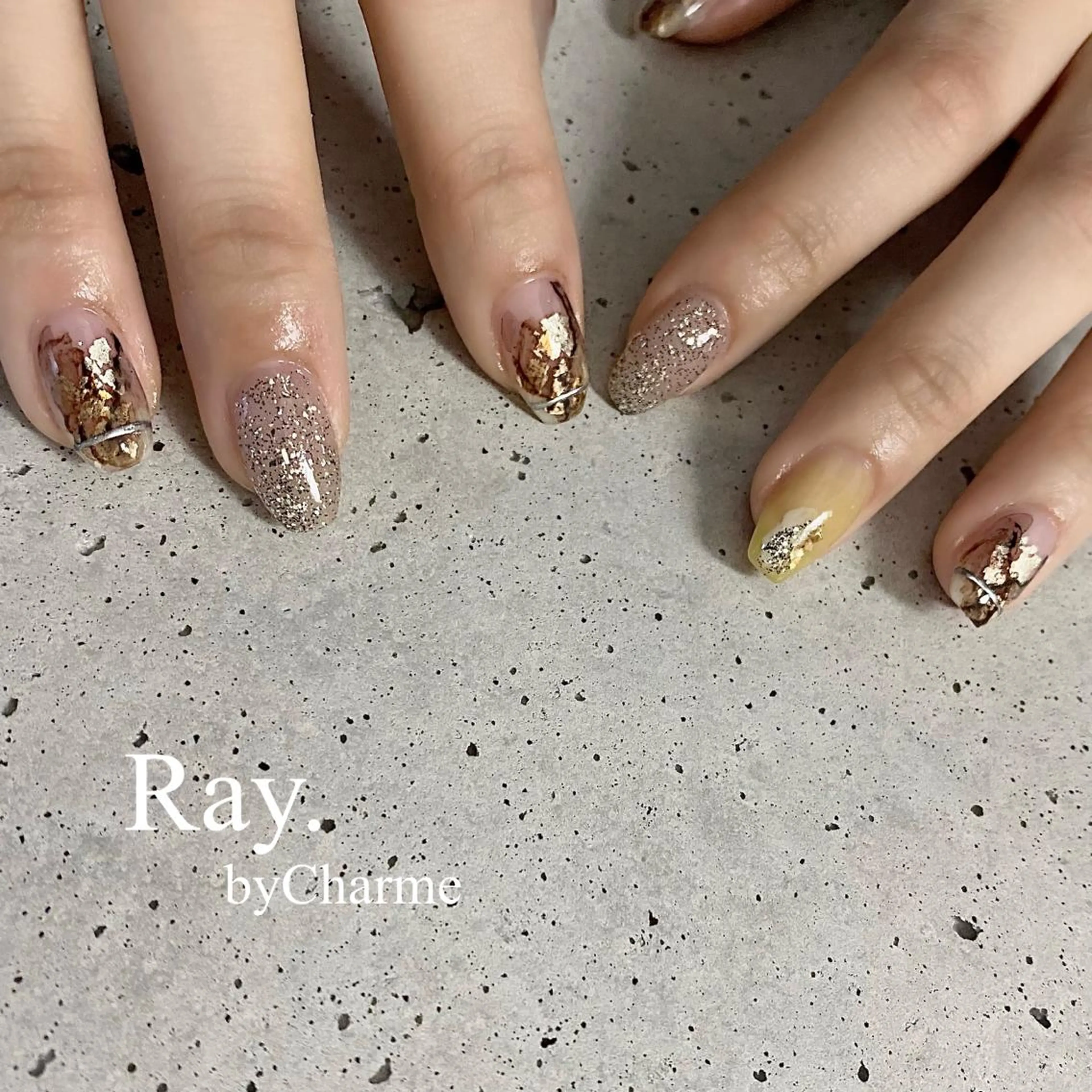 ネイル Ray. ／綺麗目ニュアンスのネイルデザイン