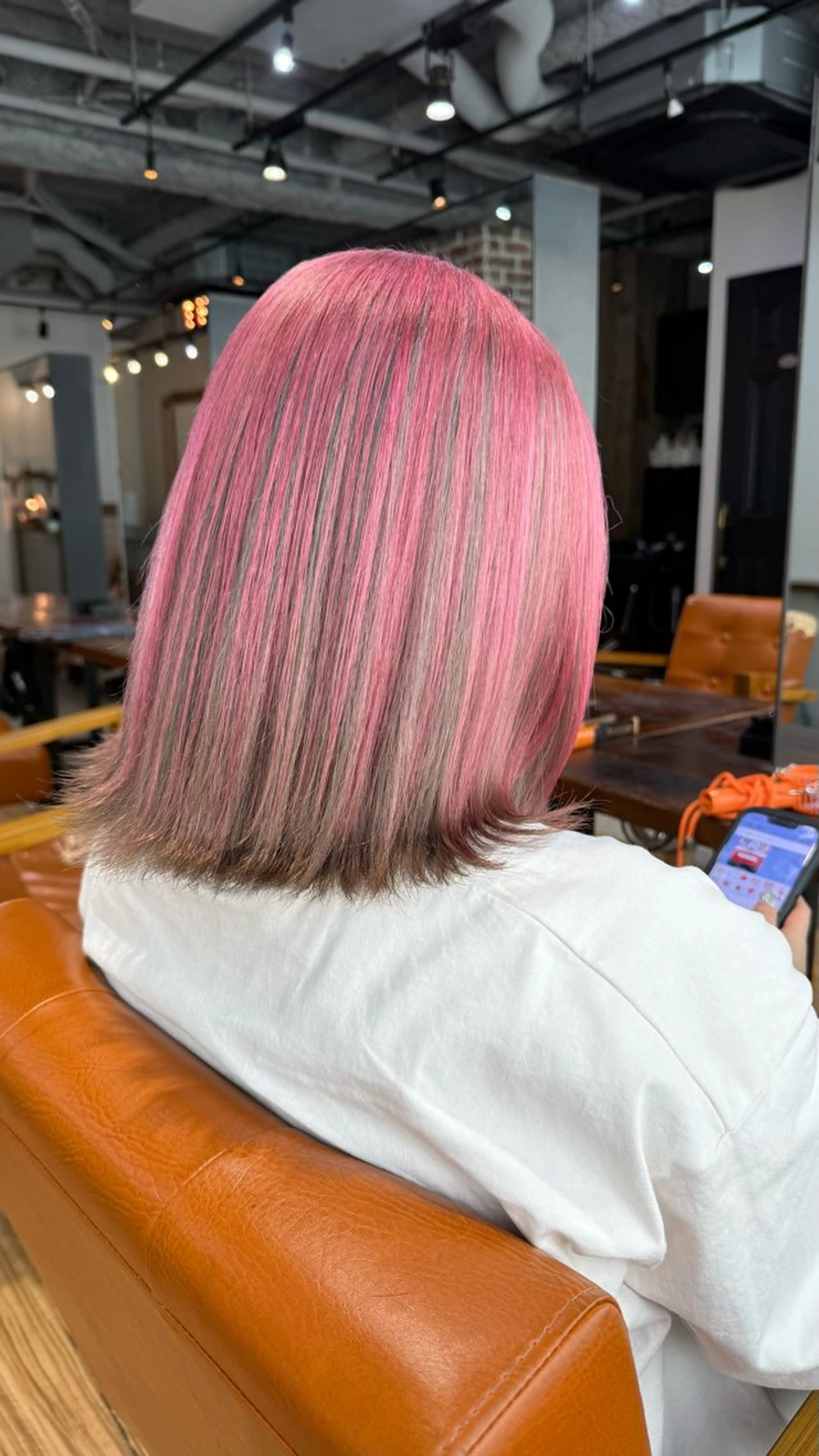 ミディアム カラー ヘアカラー トリートメント ヘアセット 💞艶カラー/ ブリーチ💞ユウカのヘアスタイル