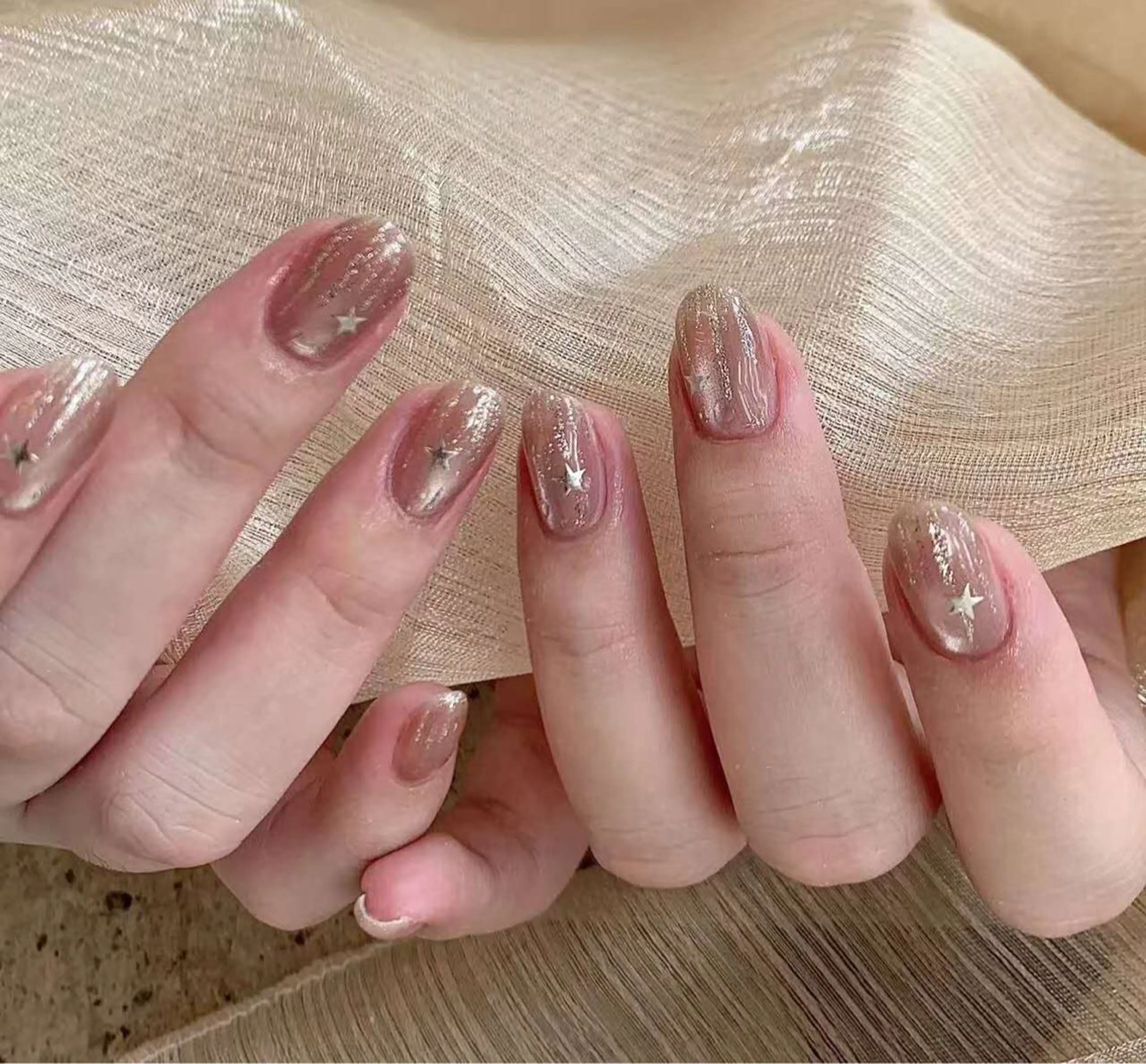 ネイル オーロラネイル フラワーネイル フットネイル フレンチネイル ジェルネイル ハンドネイル BabyYouMi ねねのネイルデザイン