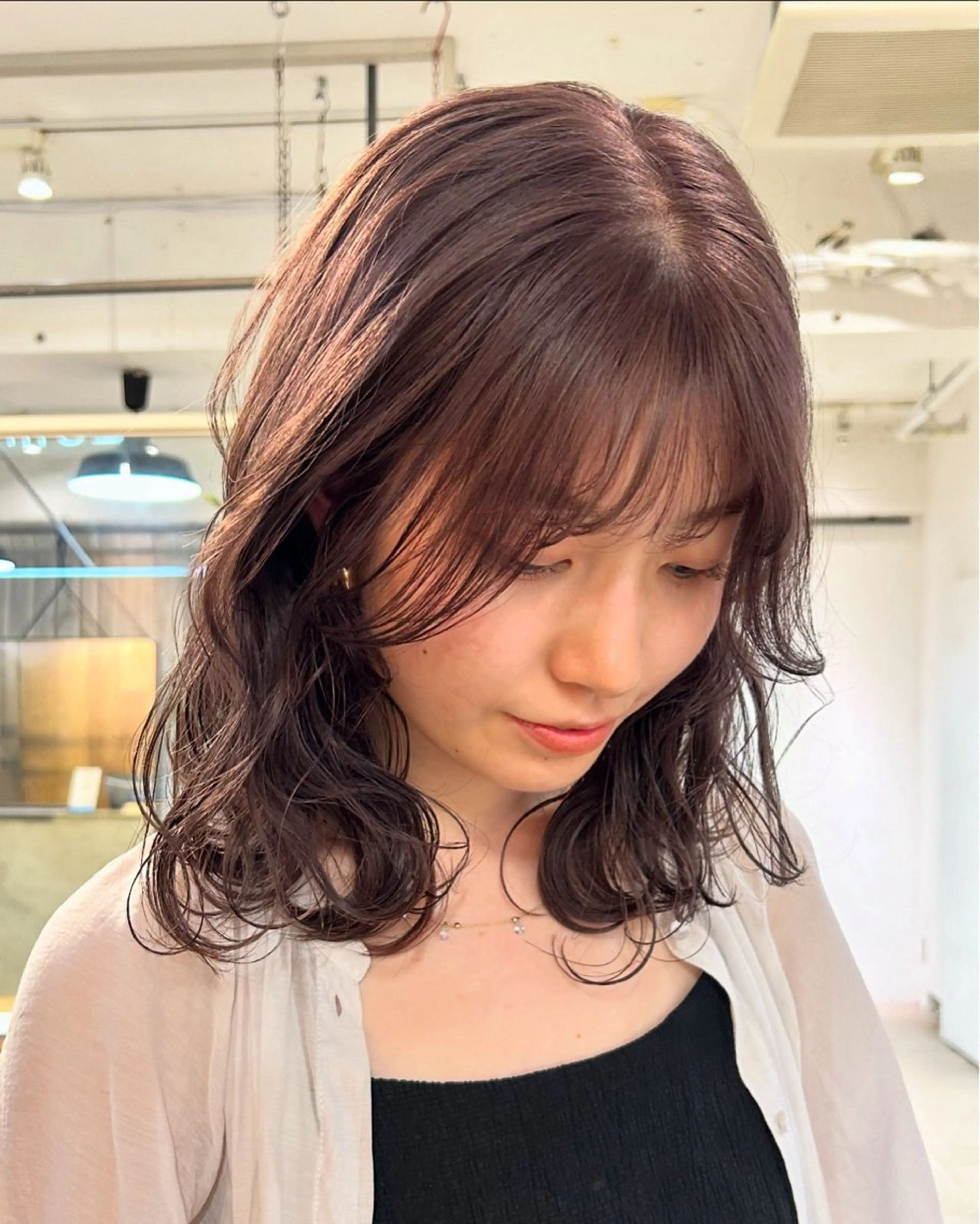 ミディアム カラー ヘアカラー じゅわっと暖色カラー 🍊Moemiのヘアスタイル