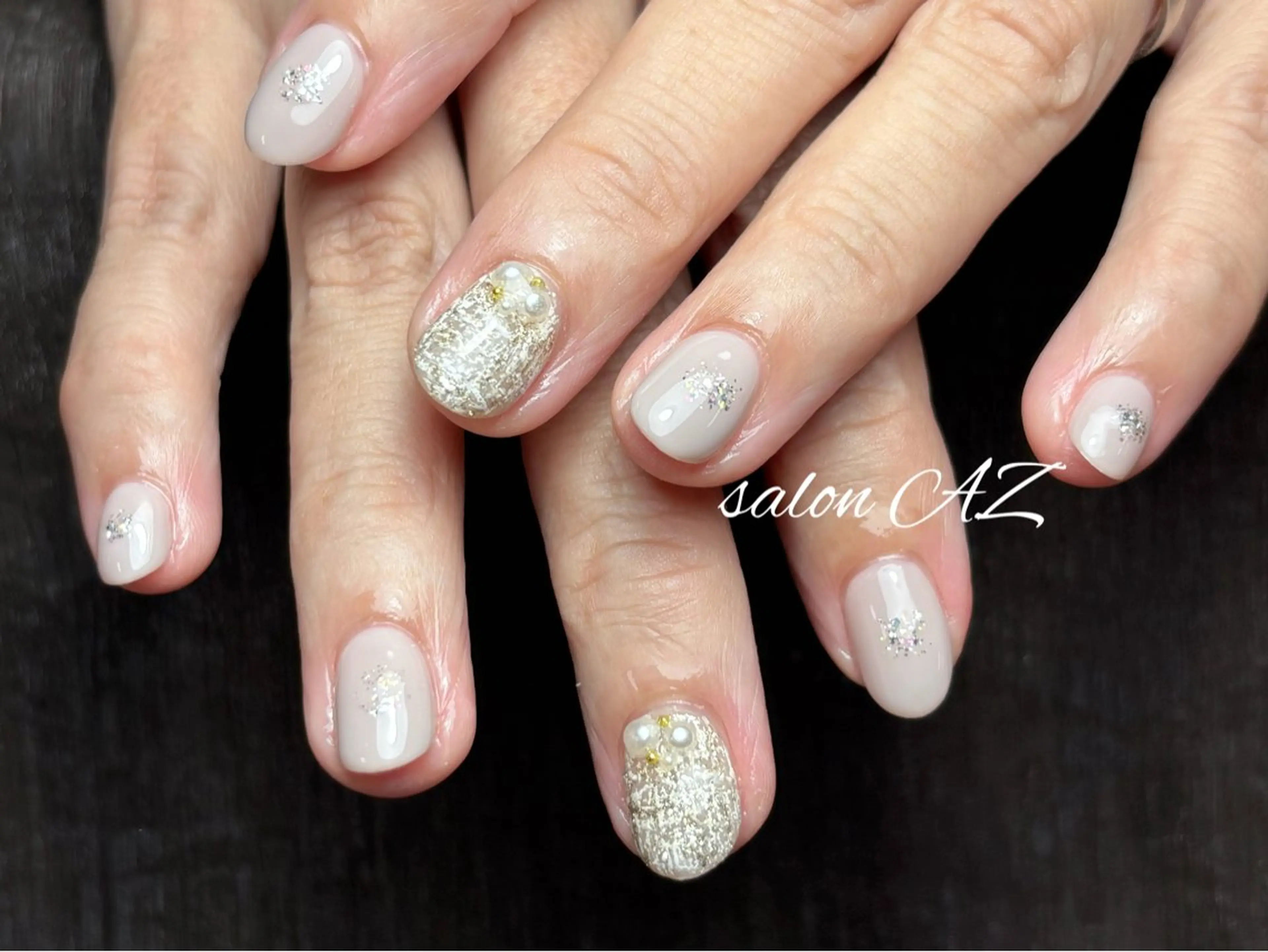 ネイル アートネイル 長さ出し フットネイル フレンチネイル ジェルネイル ハンドネイル salon AZのネイルデザイン