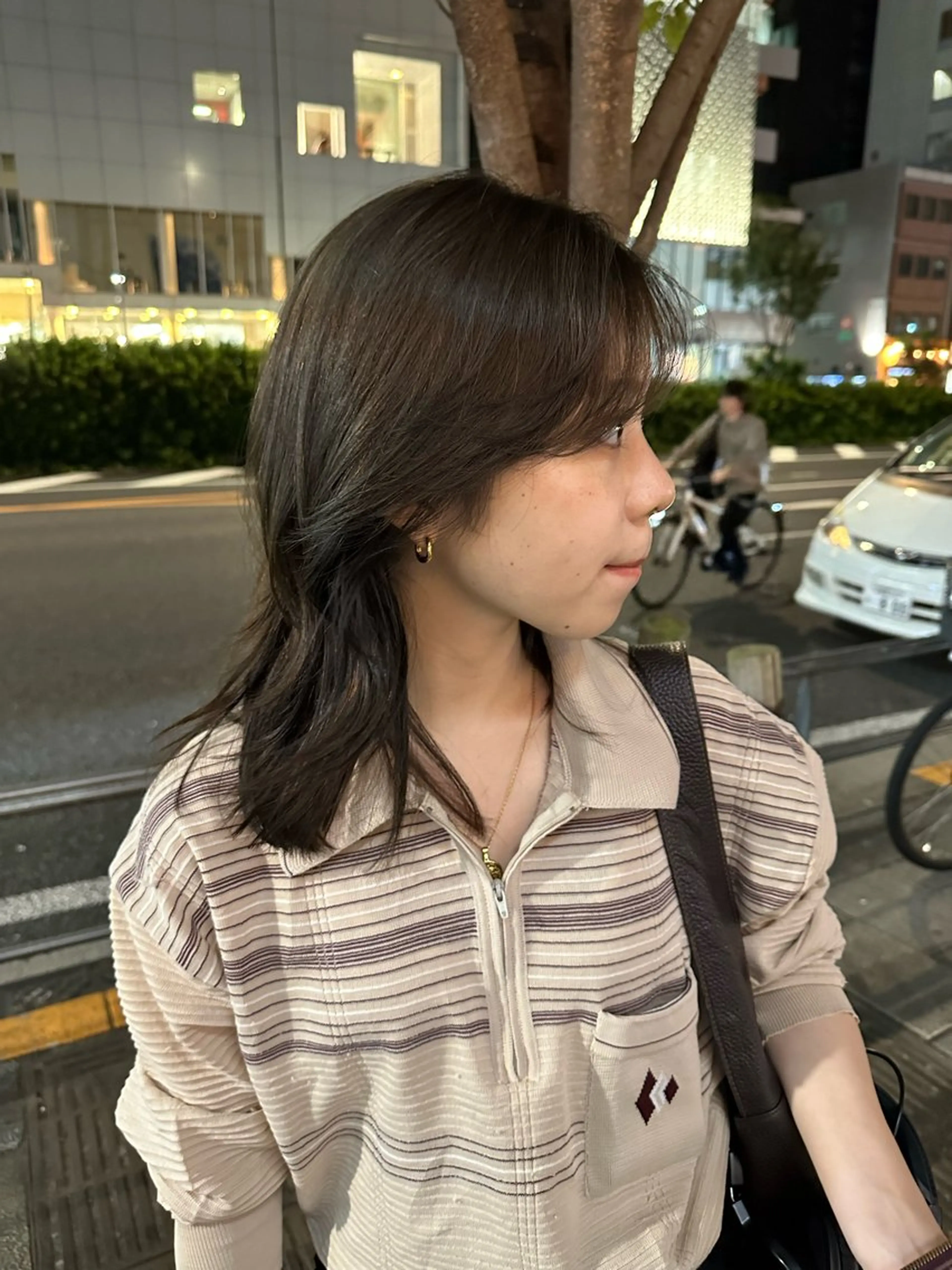 ミディアム カラー 似合わせカット /パーマ岡本淳平のヘアスタイル