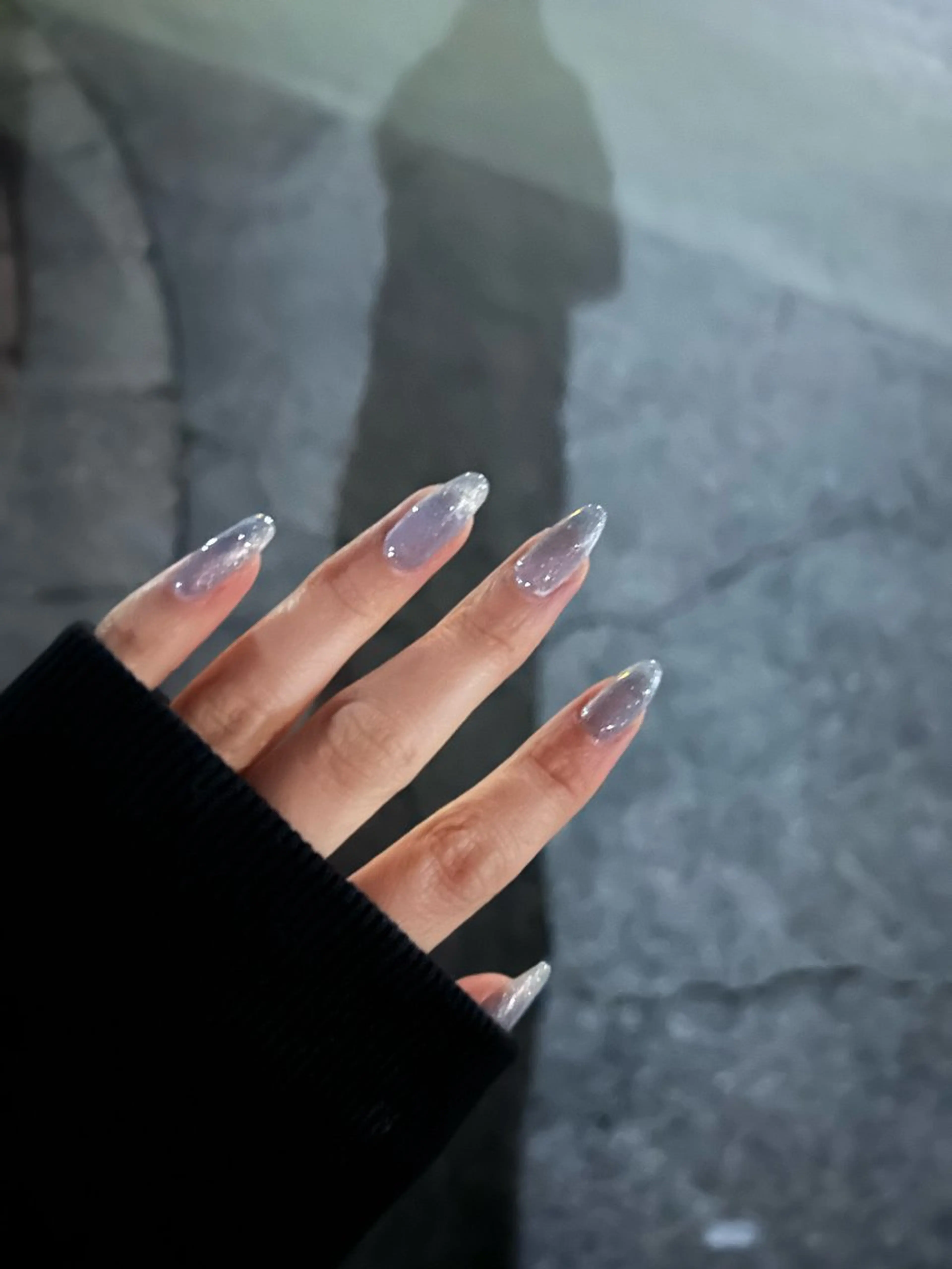 ネイル フラッシュネイル マグネットネイル シルバー 大山 なつみのネイルデザイン