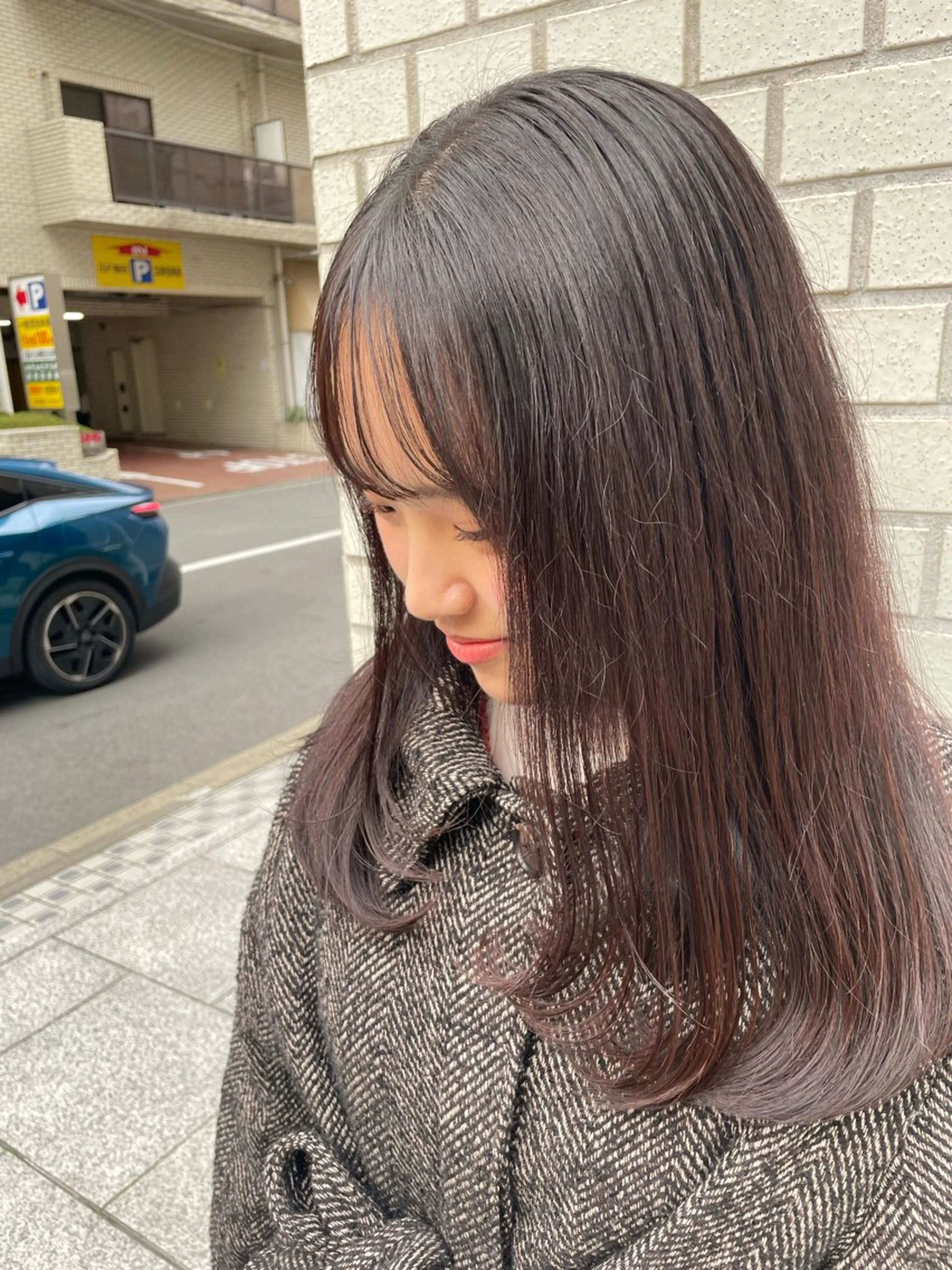 セミロング カラー パーマ ヘアアレンジ ERINA/レイヤー /梅田のヘアスタイル