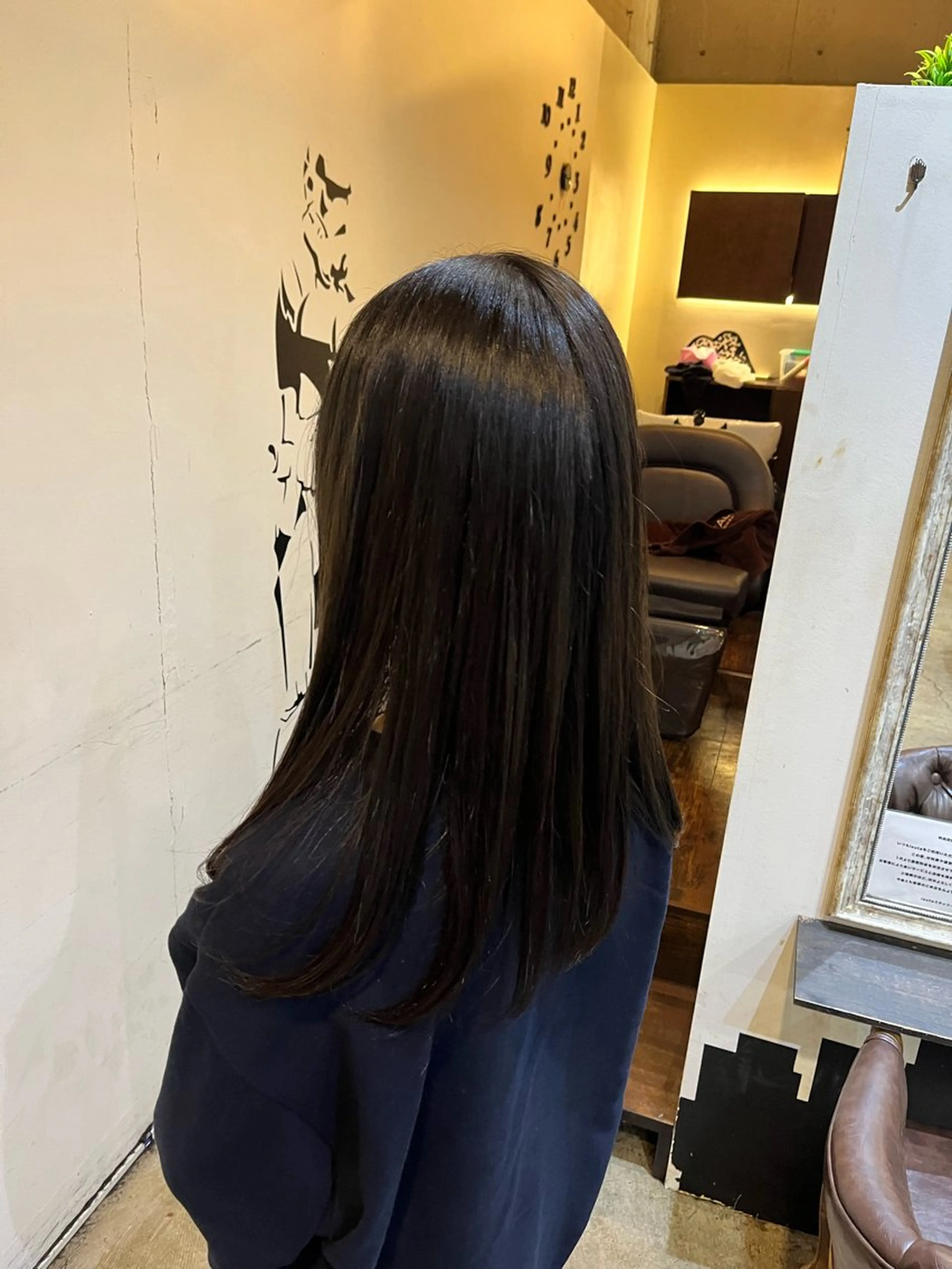 セミロング カラー パーマ ヘアカラー 縮毛矯正 松原 樹里のヘアスタイル