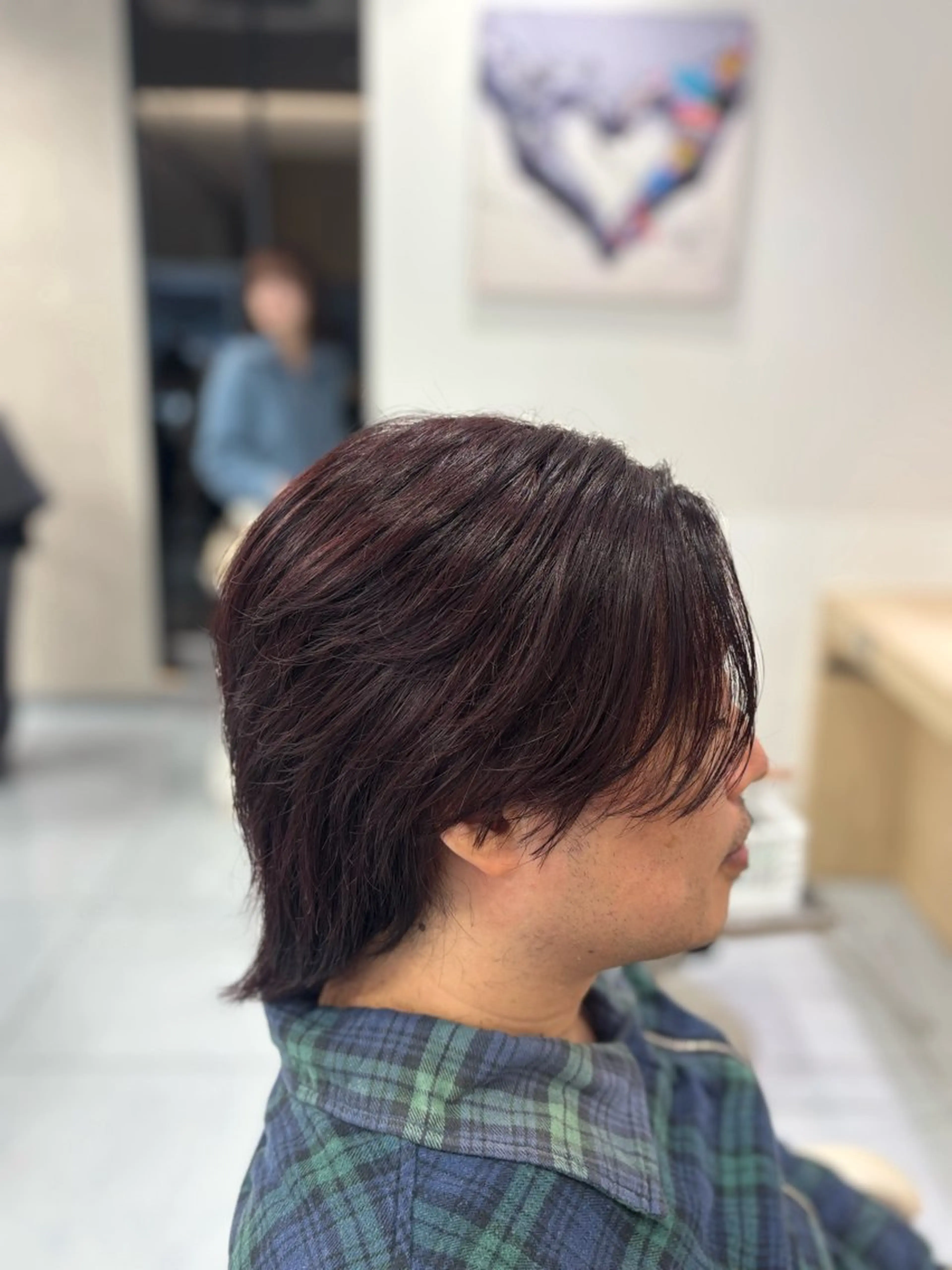 ショート カラー メンズ カット ヘアカラー メンズ特化韓国風 パーマスタイル/りんのヘアスタイル