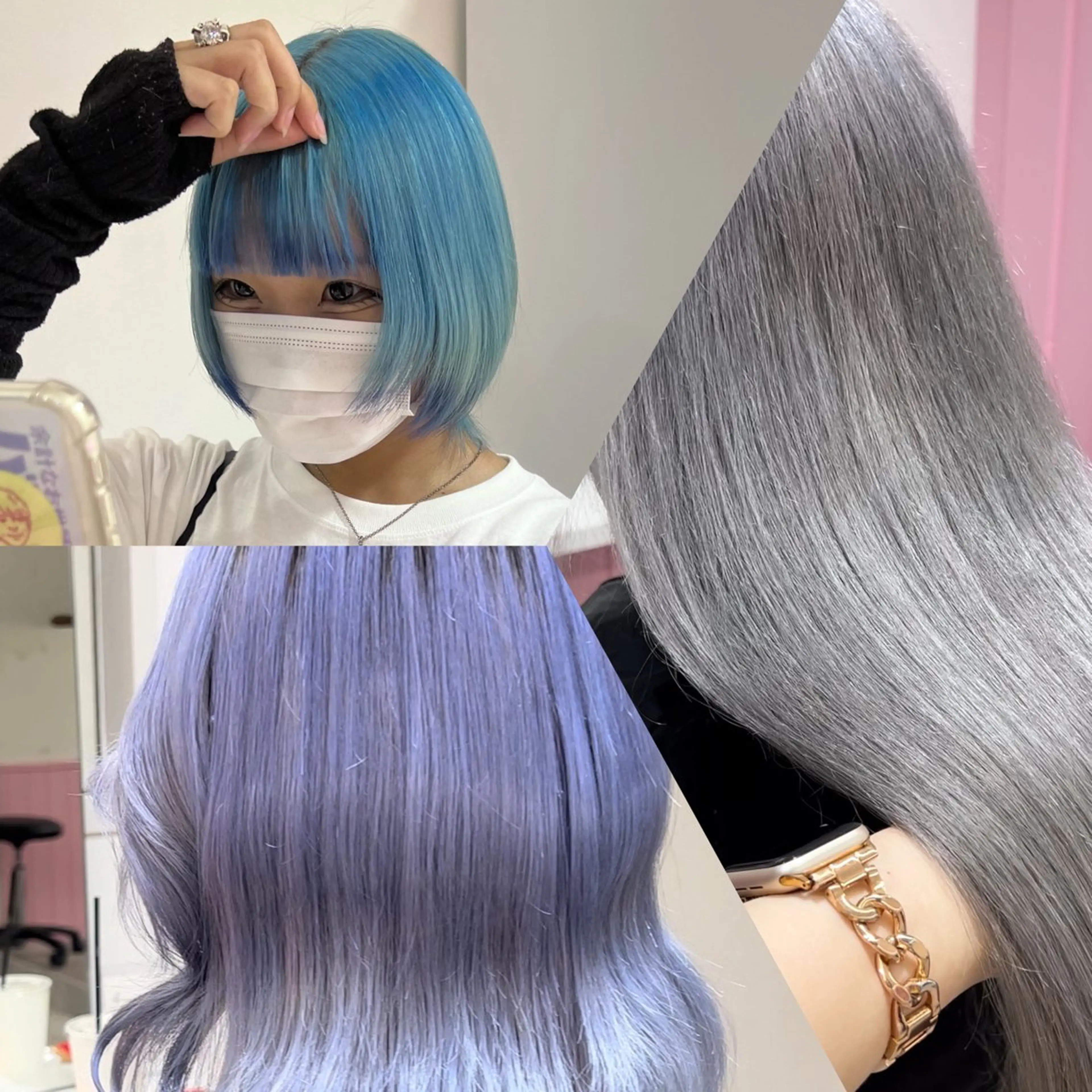 ロング ヘアカラー トリートメント ハイトーン♡ブリーチ ♡エクステ♡nanaのヘアスタイル